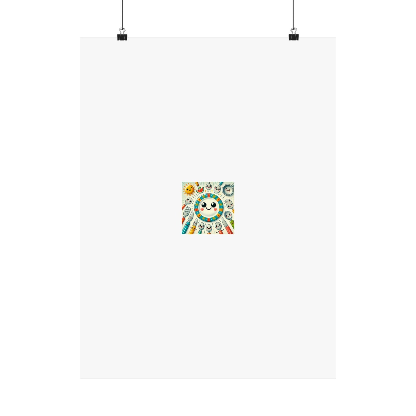 Happy Little Kitchen Club Kawaii Food Poster Kitchen Wall Art Decor