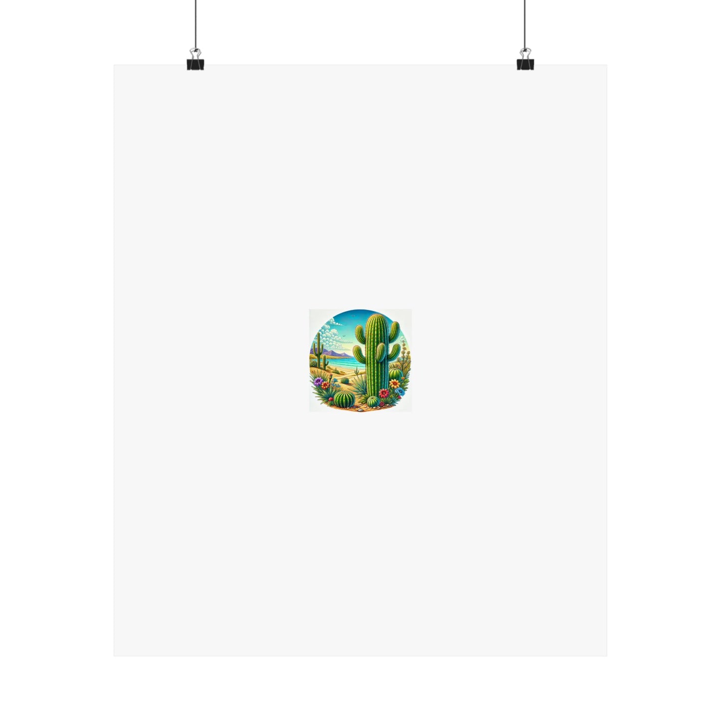 Desert Cactus Bloom Garden Poster Botanical Desert Wall Art Gift