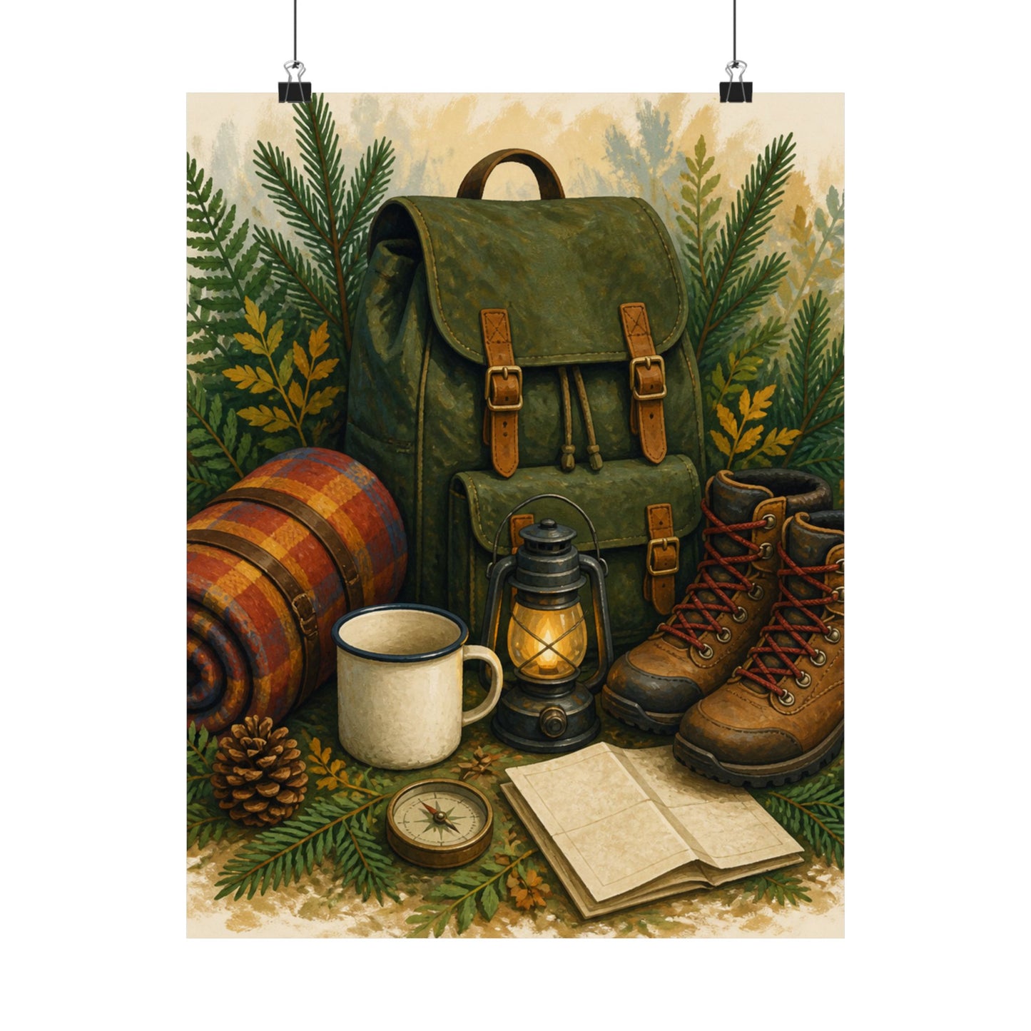 Generic Camping Gear Outdoor Adventure Poster