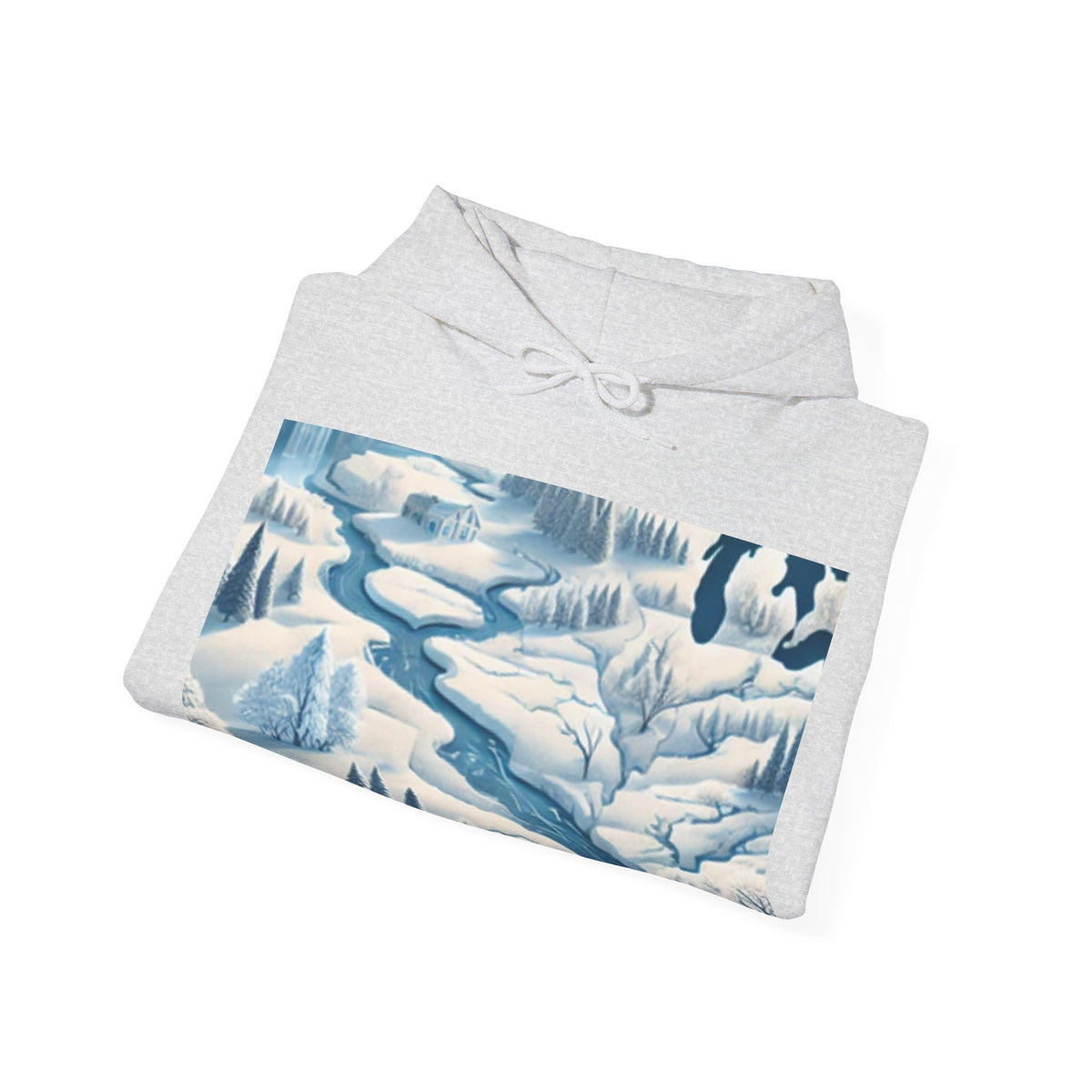 Winter USA Dreamscape Snowy Map Travel Hoodie Geography Gift
