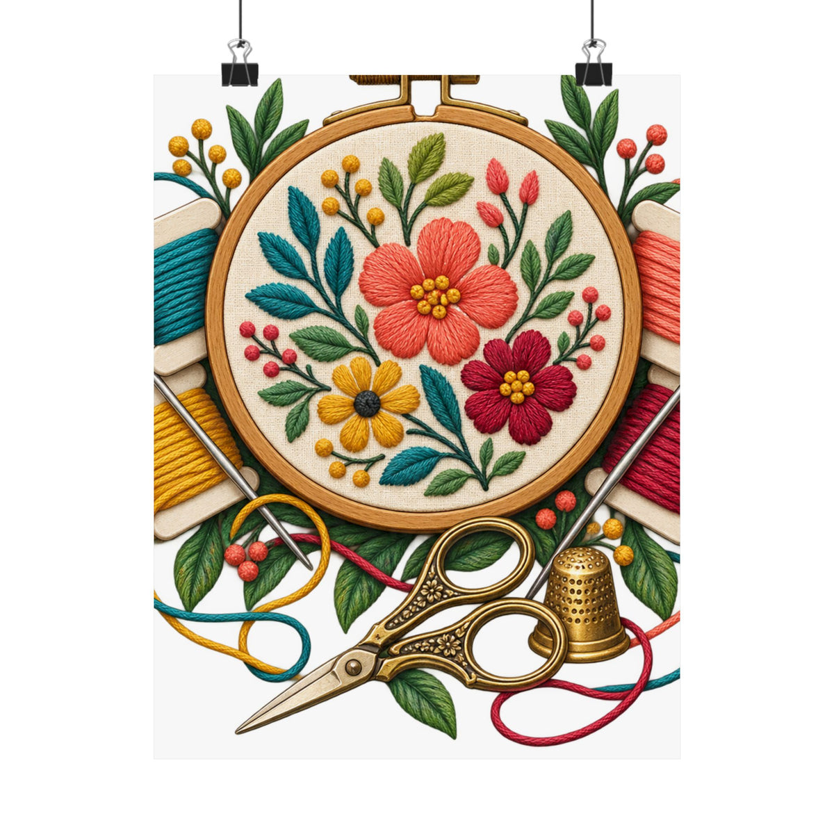 Botanical Embroidery Workshop Poster