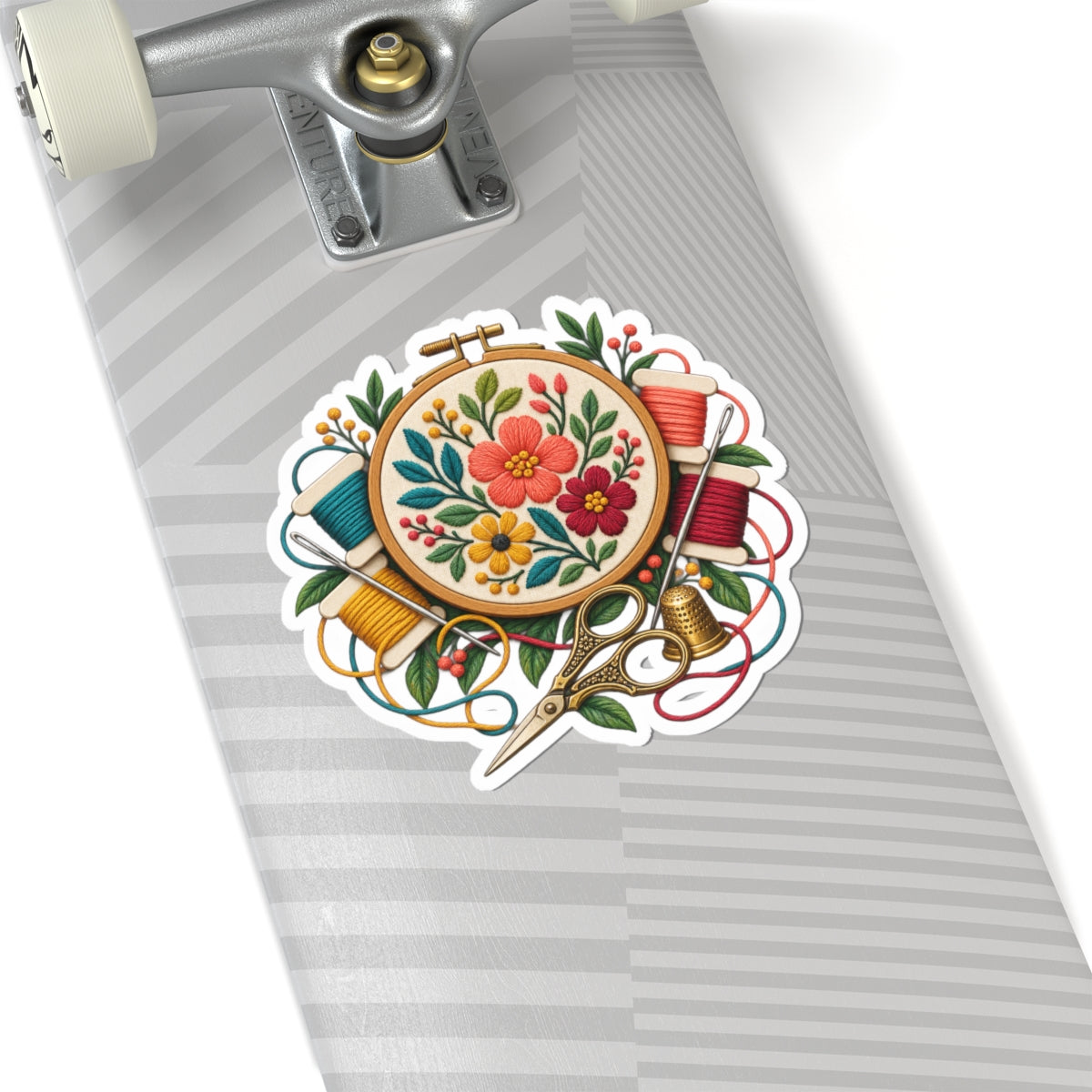 Botanical Embroidery Workshop Sticker