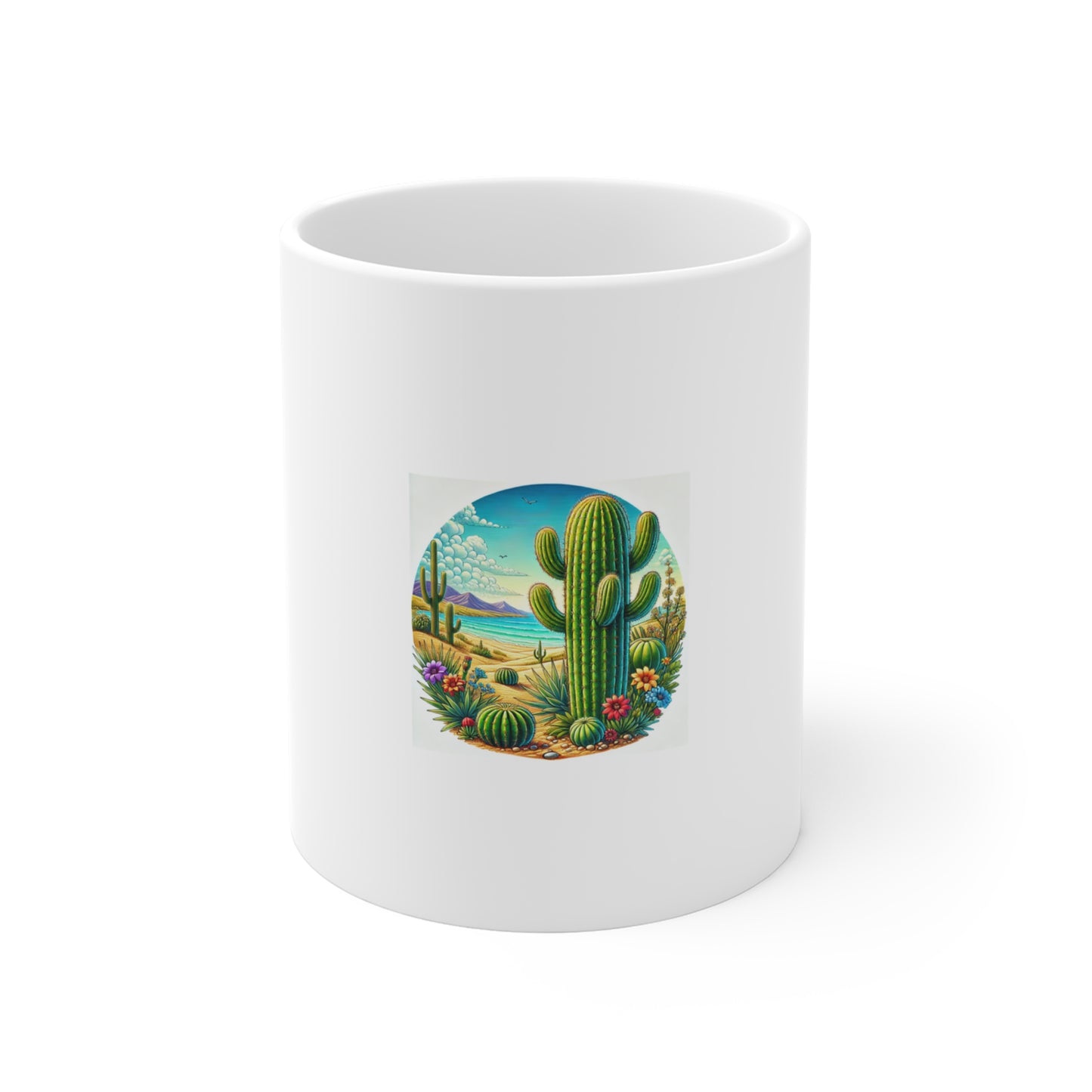 Desert Cactus Bloom Garden Coffee Mug Plant Lover Gift