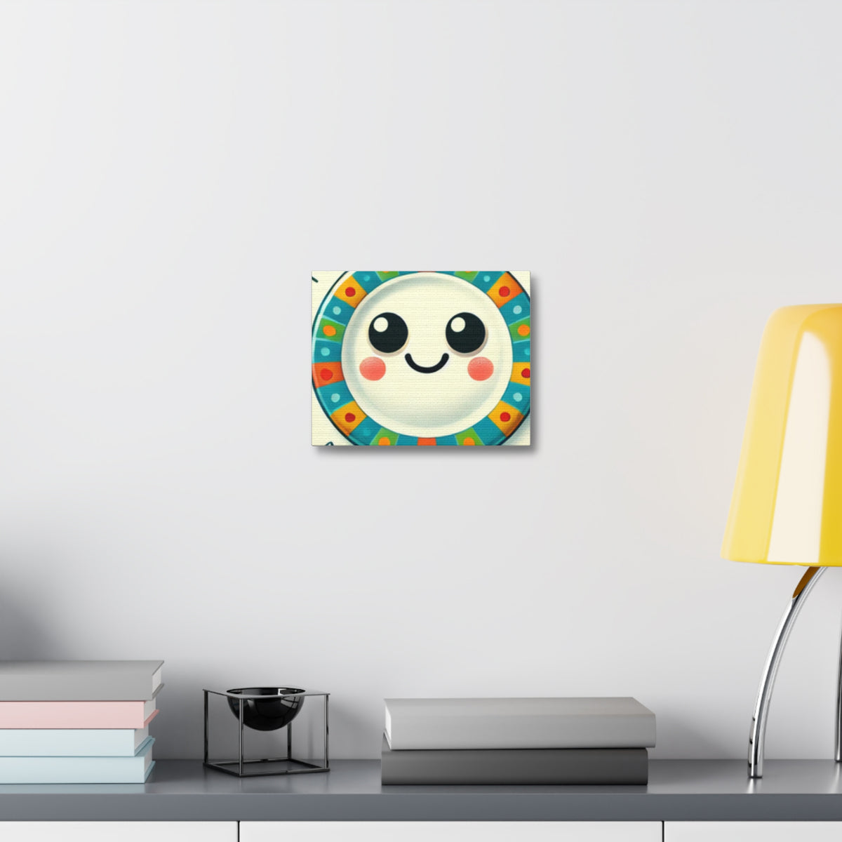 Happy Little Kitchen Club Kawaii Food Canvas Kitchen Wall Art Decor Gift