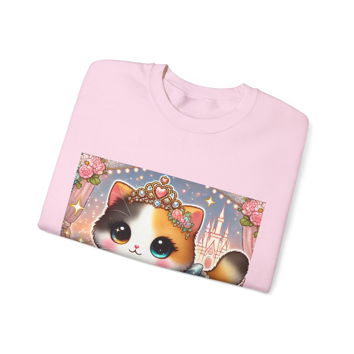 Pastel Princess Calico Cat Fantasy Sweatshirt