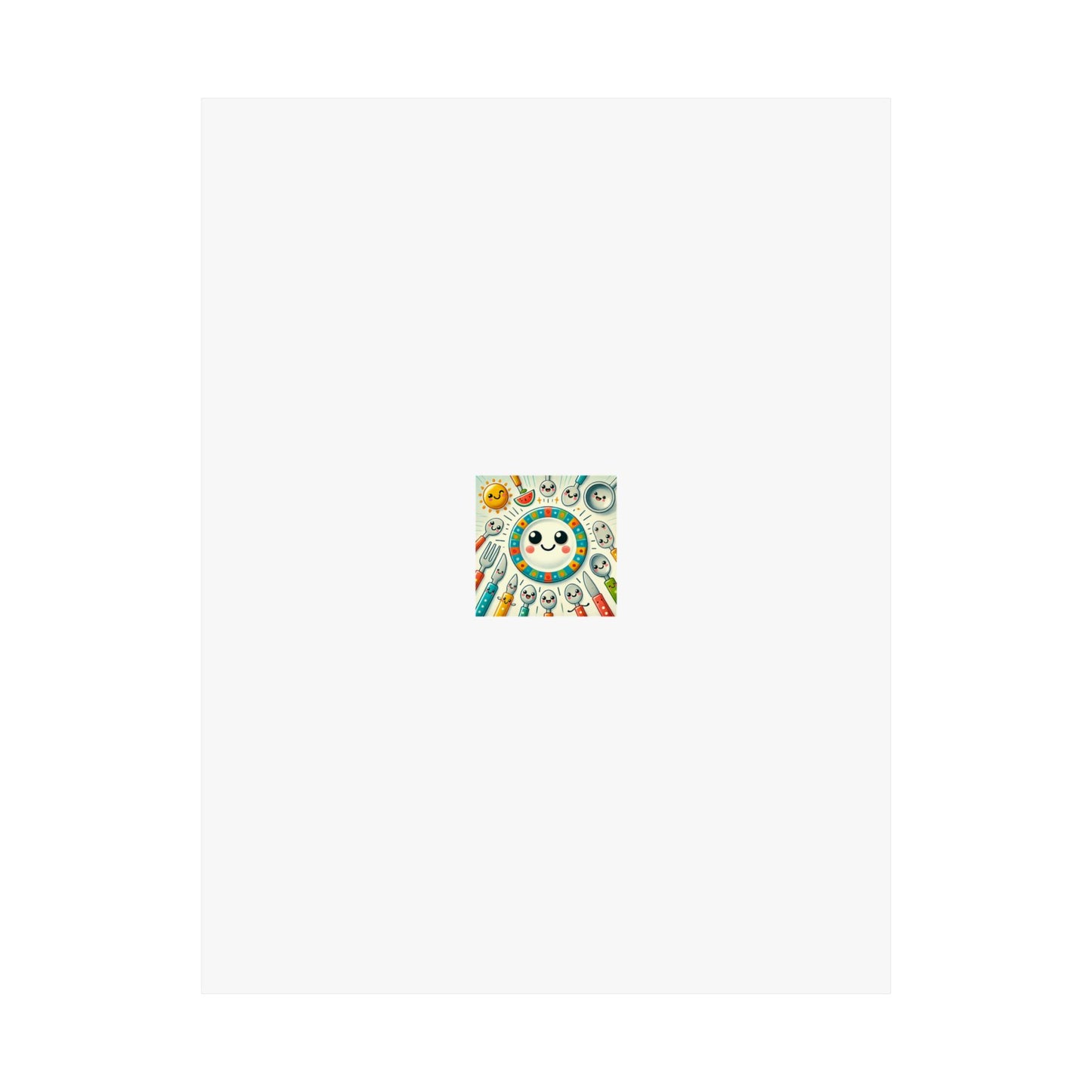 Happy Little Kitchen Club Kawaii Food Poster Kitchen Wall Art Decor