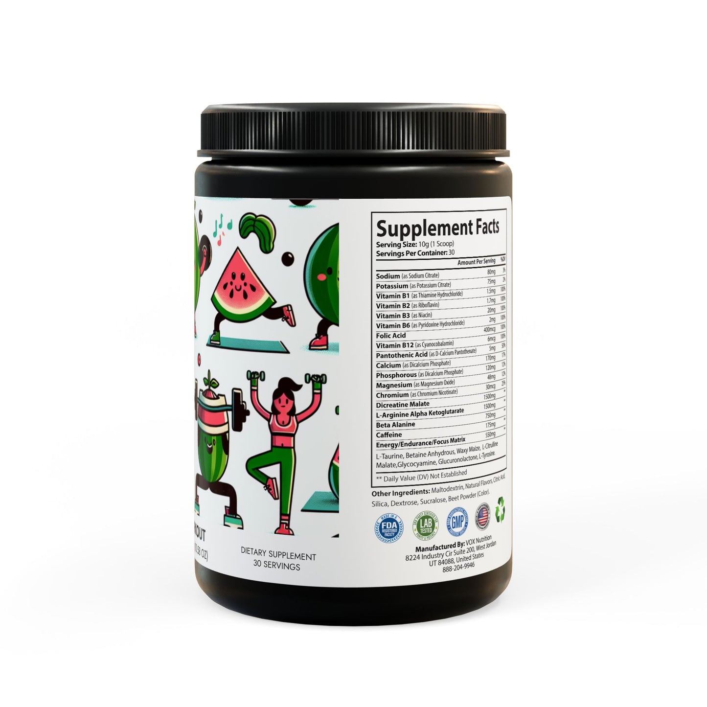 Pre-Workout Supplement, Watermelon (300g, 10.58oz)