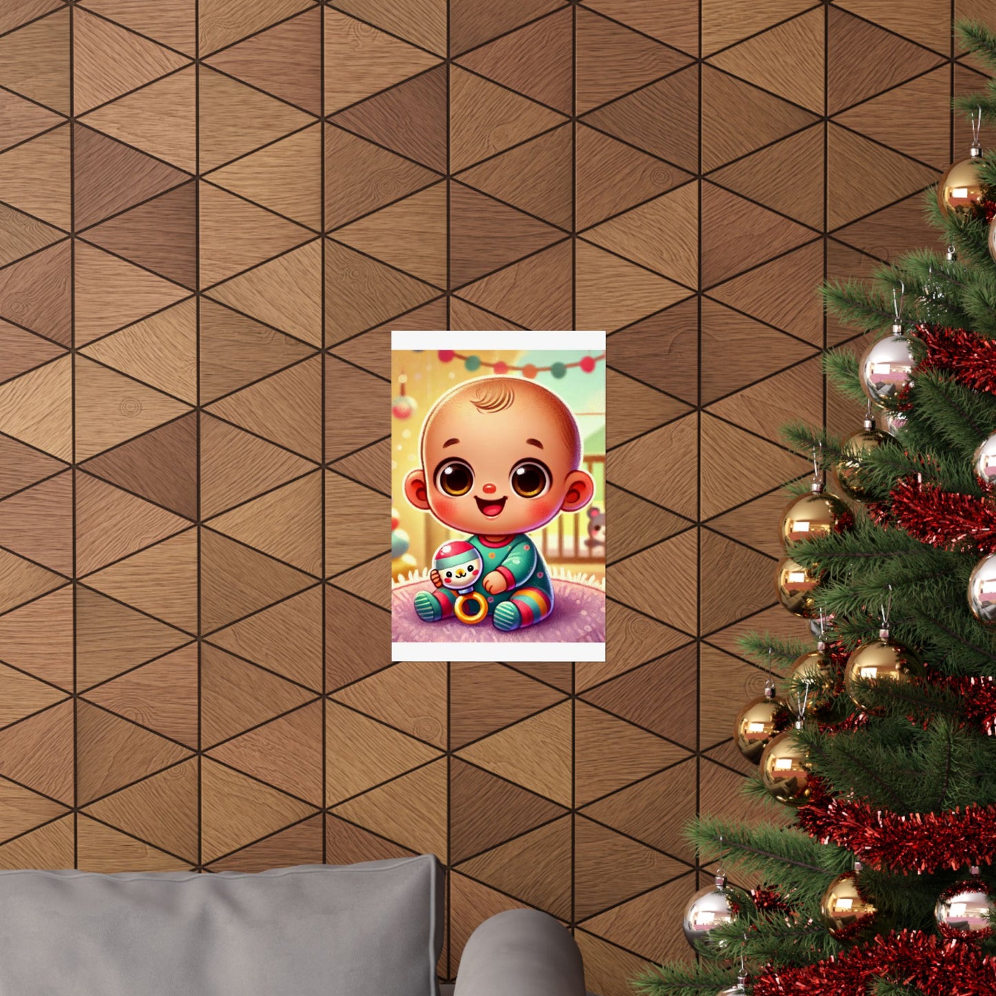 Cheerful Baby Nursery Playroom Art Poster