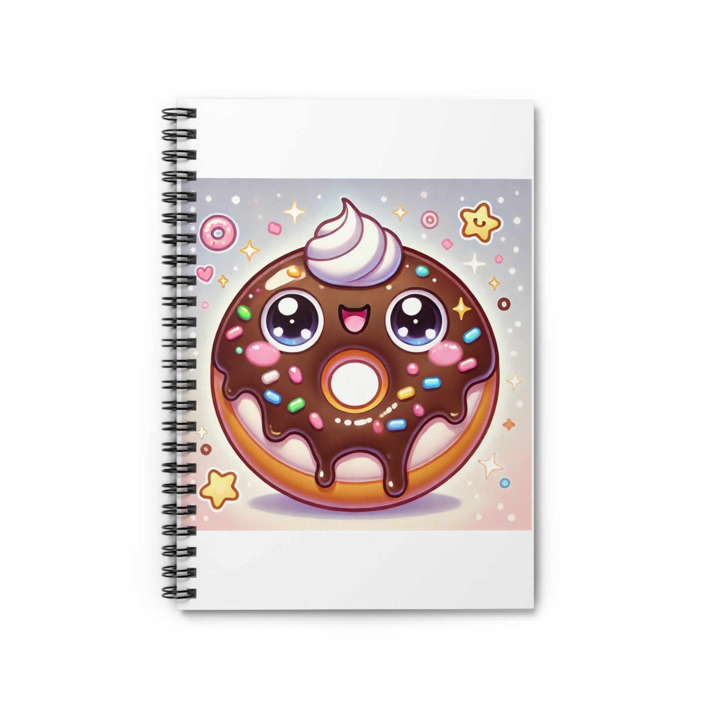 Kawaii Chocolate Donut Cute Dessert Spiral Notebook