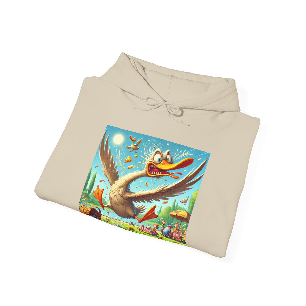 Chaotic Picnic Duck Funny Summer Adventure Hoodie
