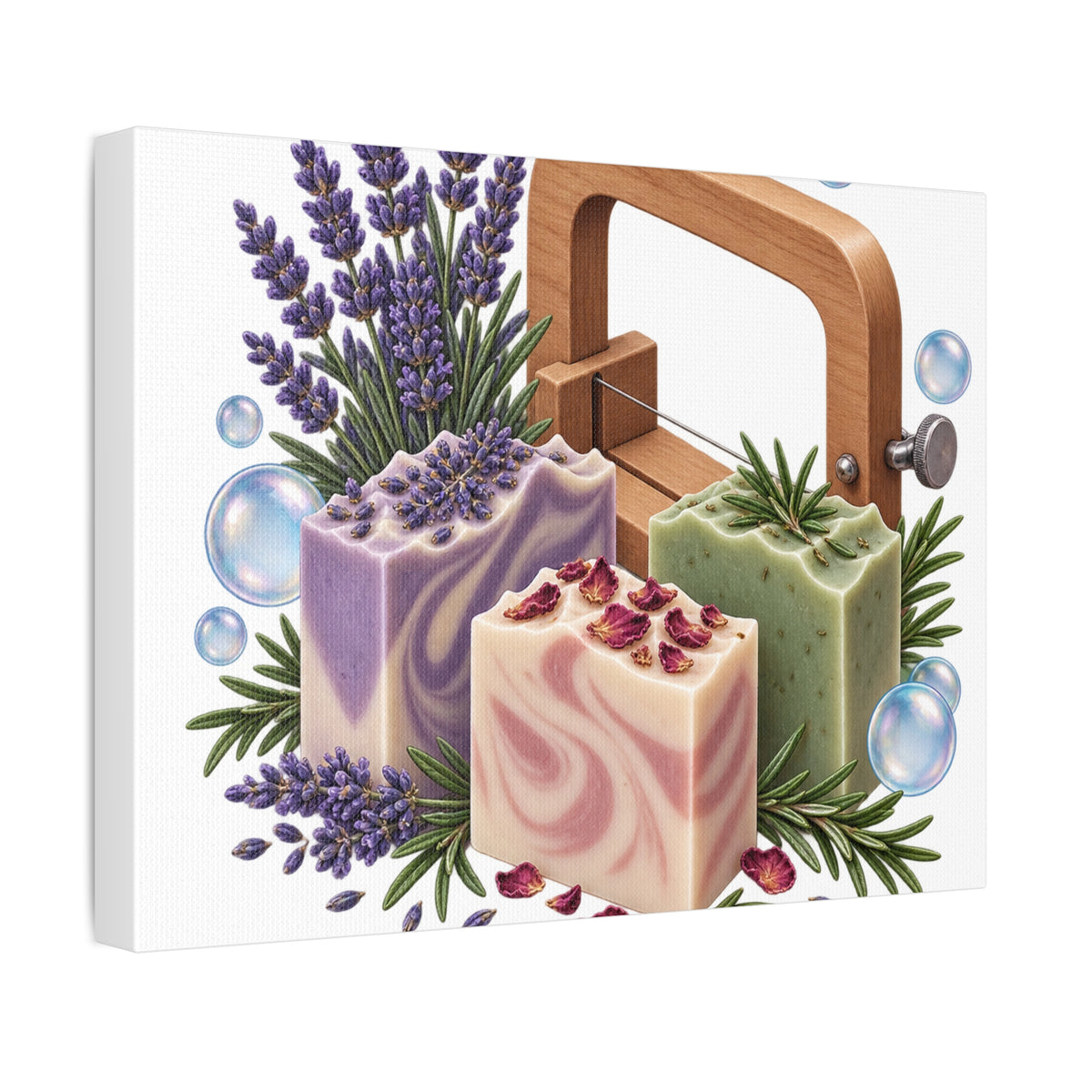 Botanical Soap Making Lavender and Herbs Canvas