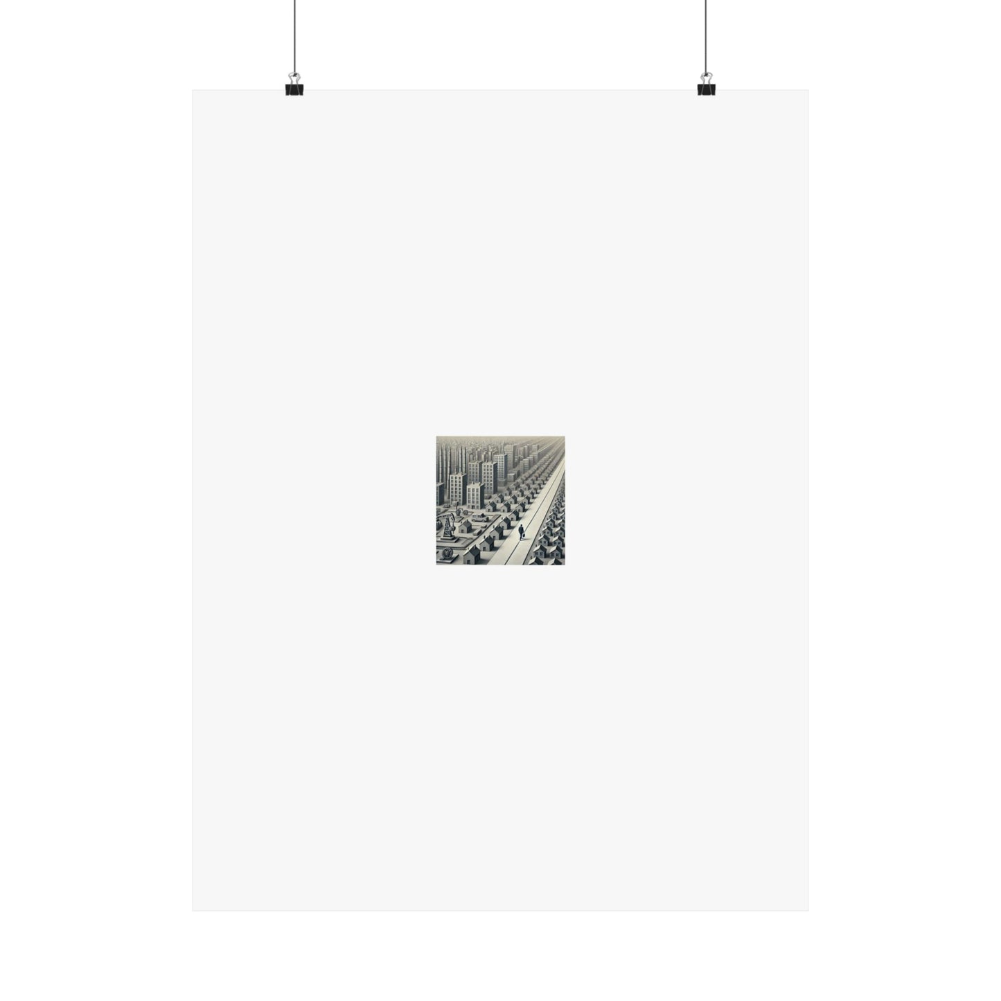 Monochrome Urban Factory Cityscape Poster Industrial Wall Art Gift