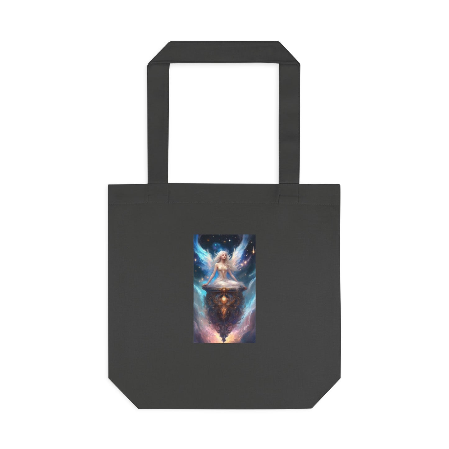 Celestial Winged Meditation Fantasy Portrait Tote Bag