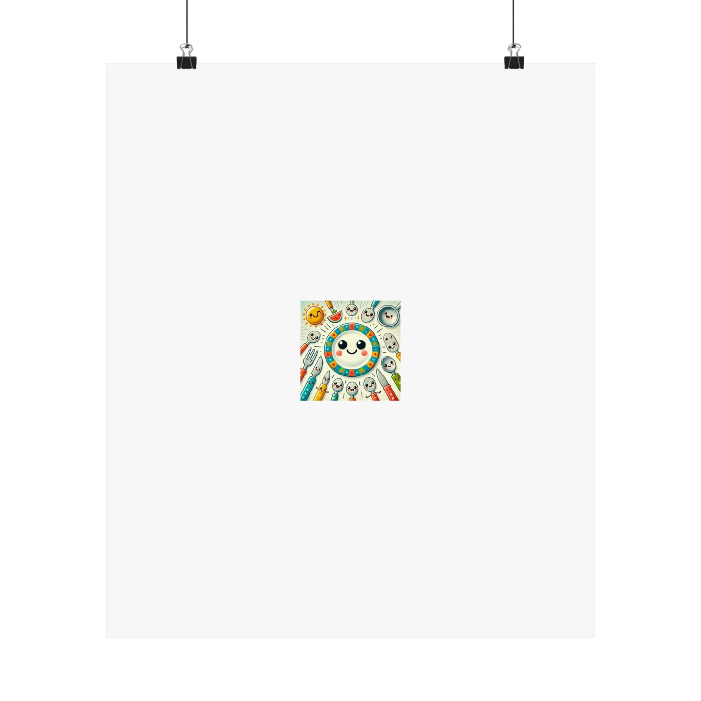 Happy Little Kitchen Club Kawaii Food Poster Kitchen Wall Art Decor