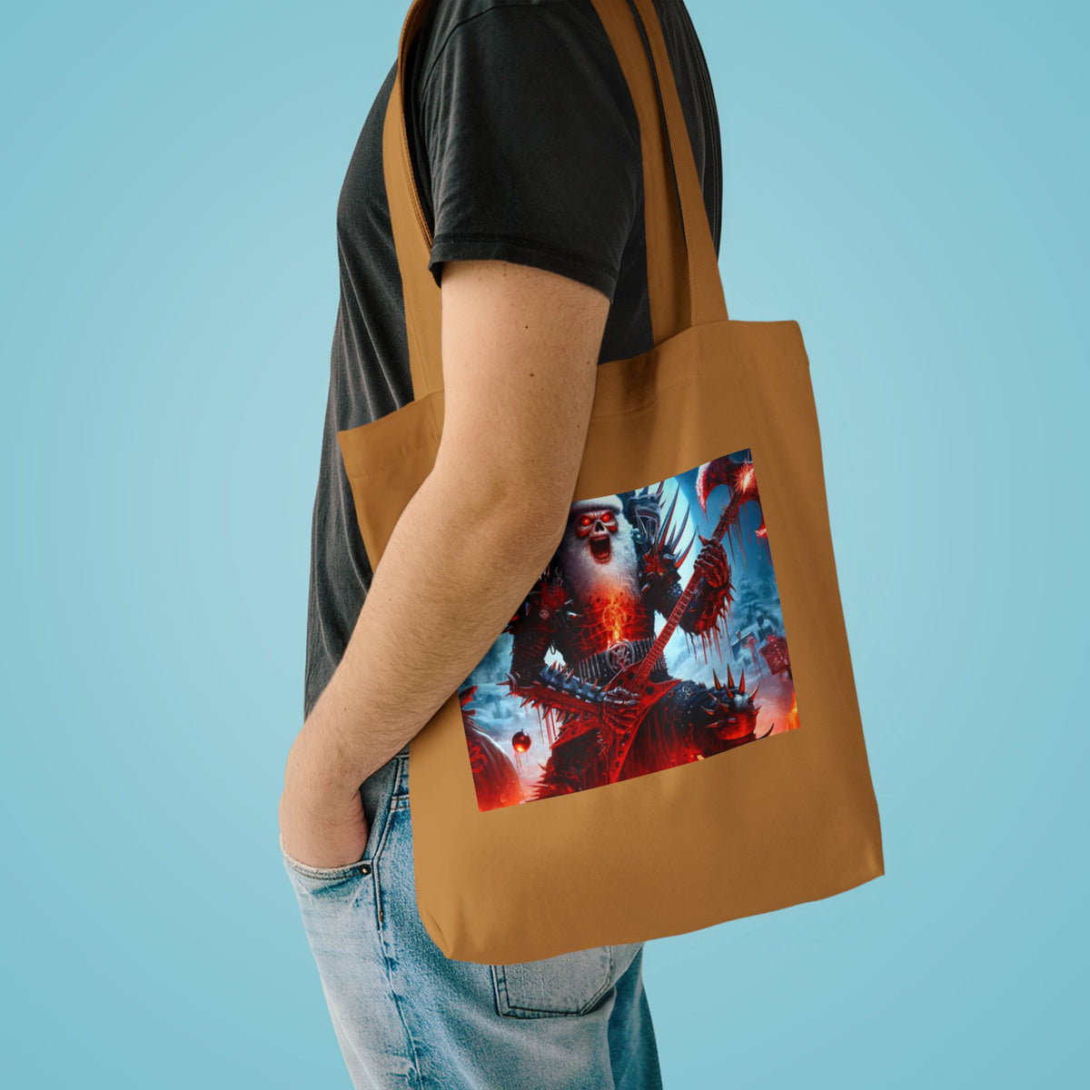Heavy Metal Santa Holiday Concert Holiday Tote Bag
