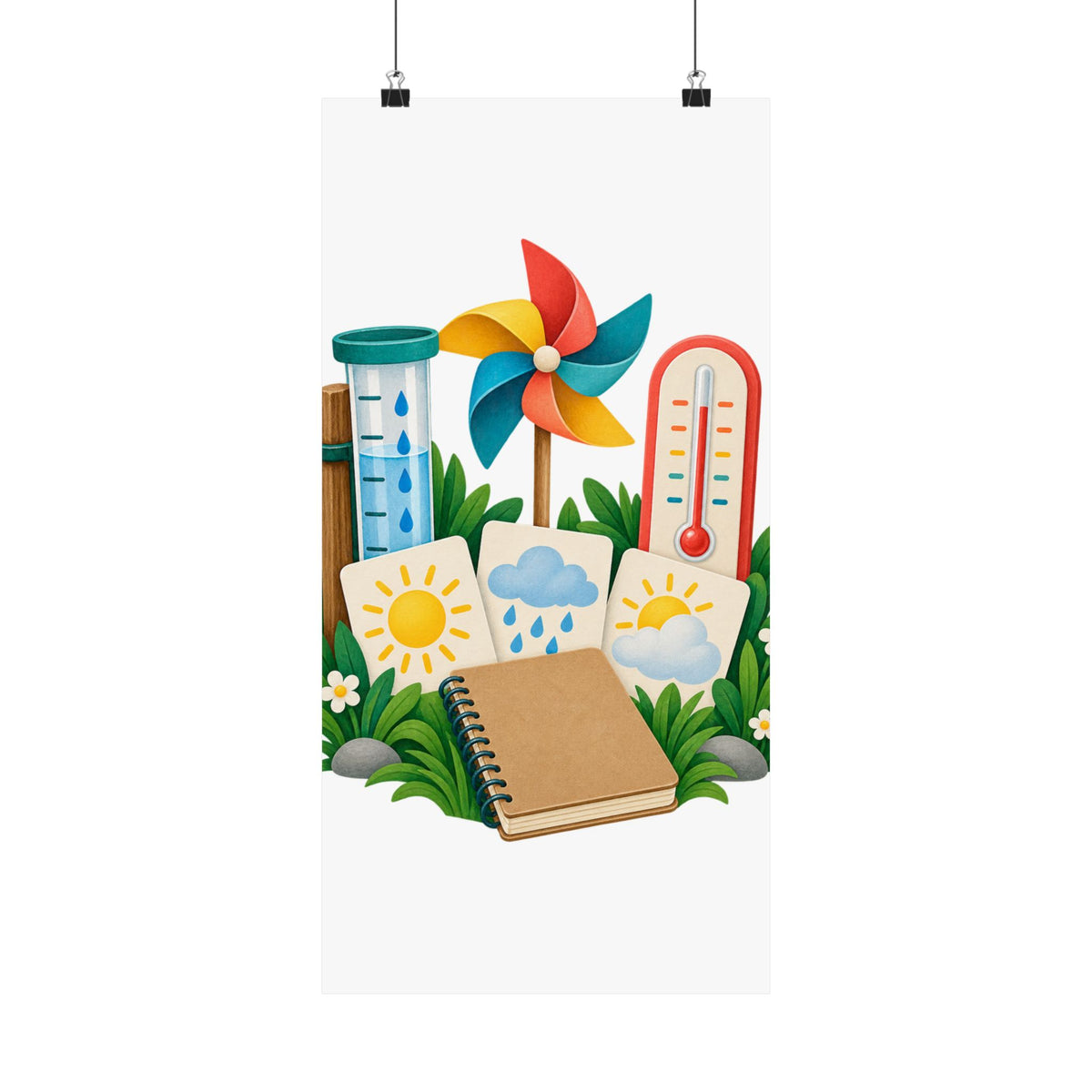 Colorful Backyard Weather Watching Kit Poster