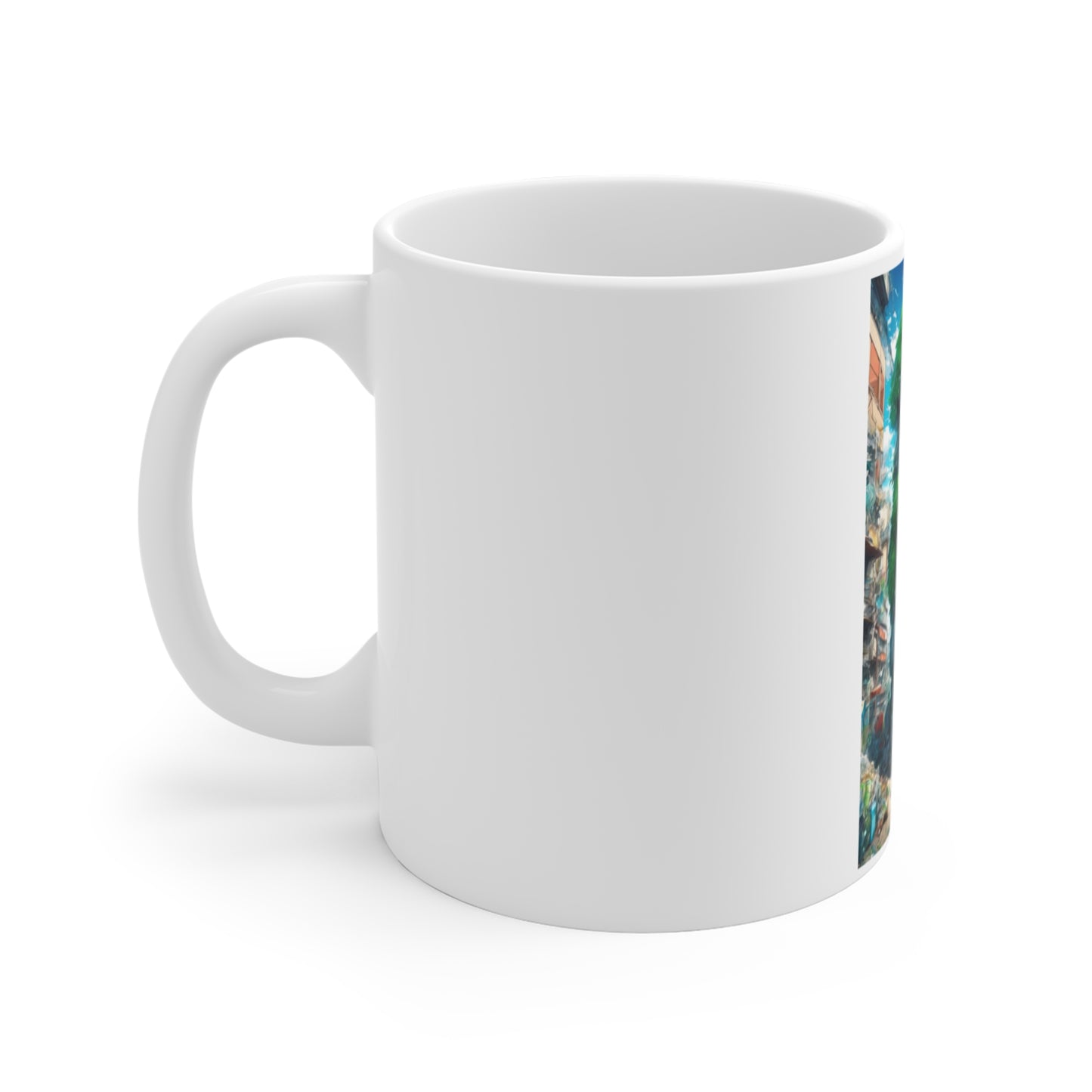 Urban Recycling Anime Friends Eco Art Coffee Mug