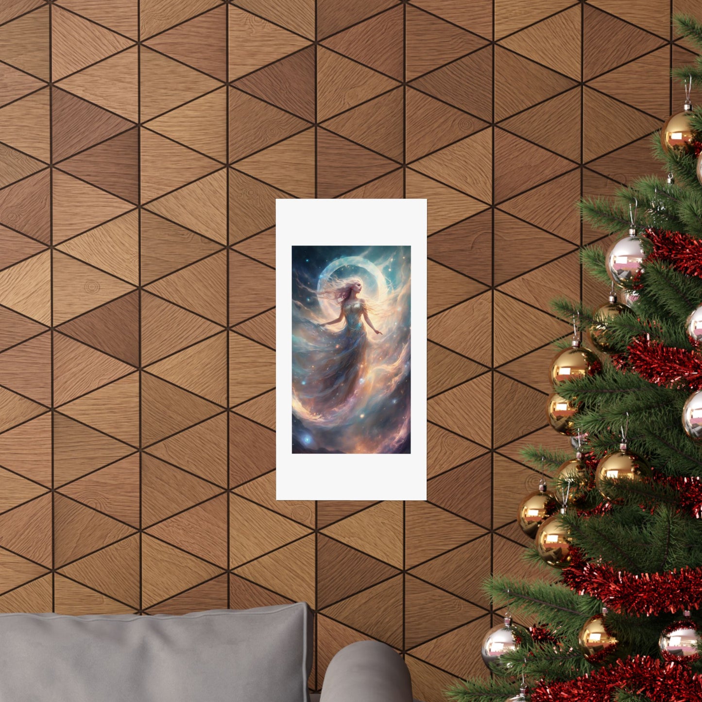 Moonlit Celestial Dancer Fantasy Portrait Poster