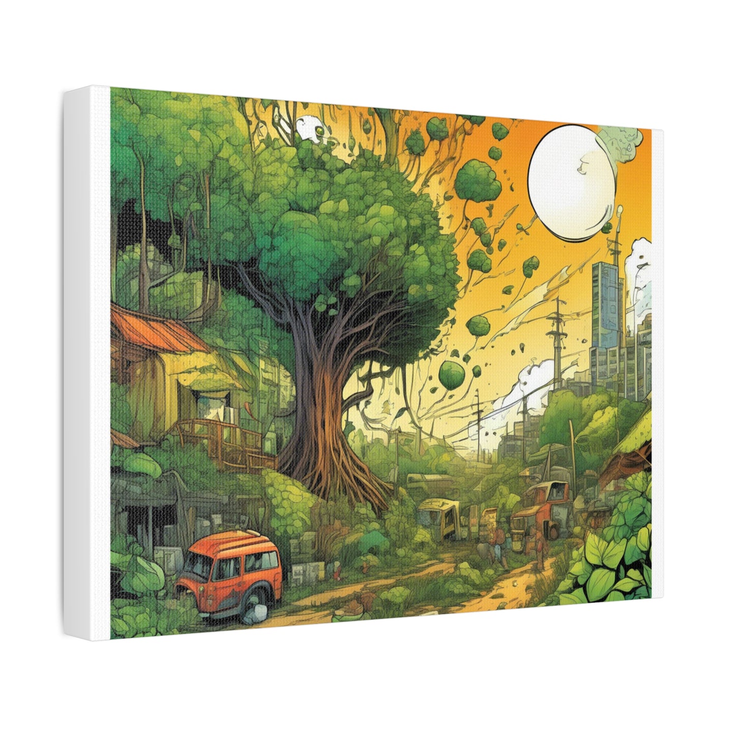 Cottage Road Landscape Nature Gift Art Canvas
