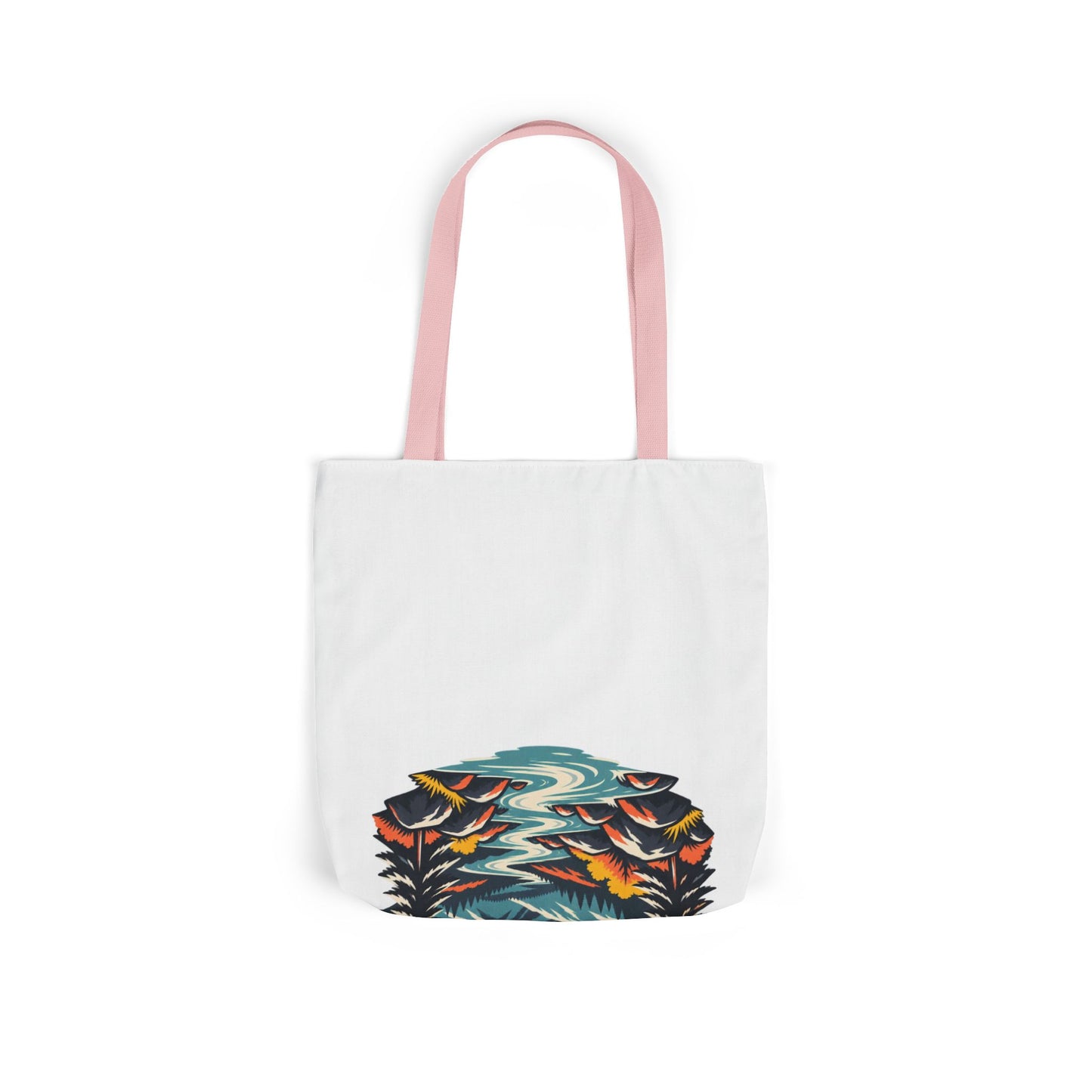 Alpine Sunrise River Mountain Adventure Tote Bag