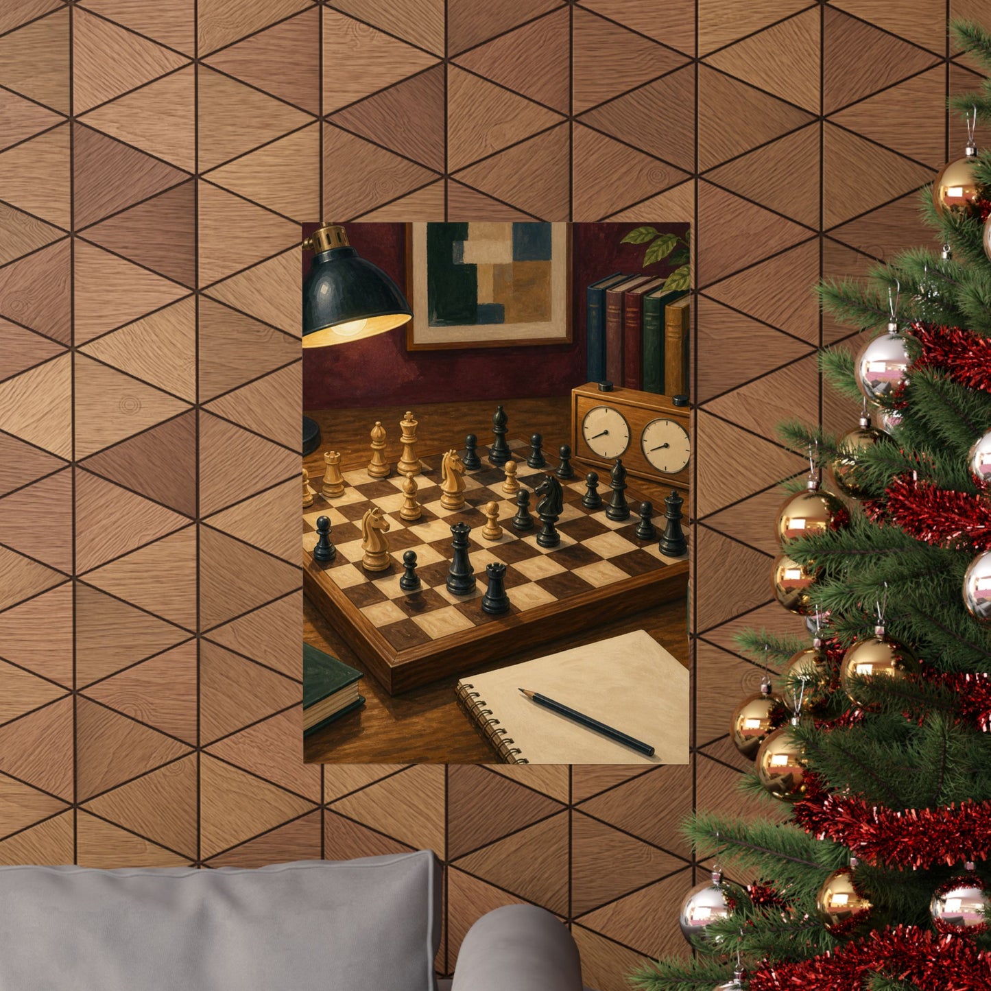 Cozy Chess Strategy Game Hobby Poster