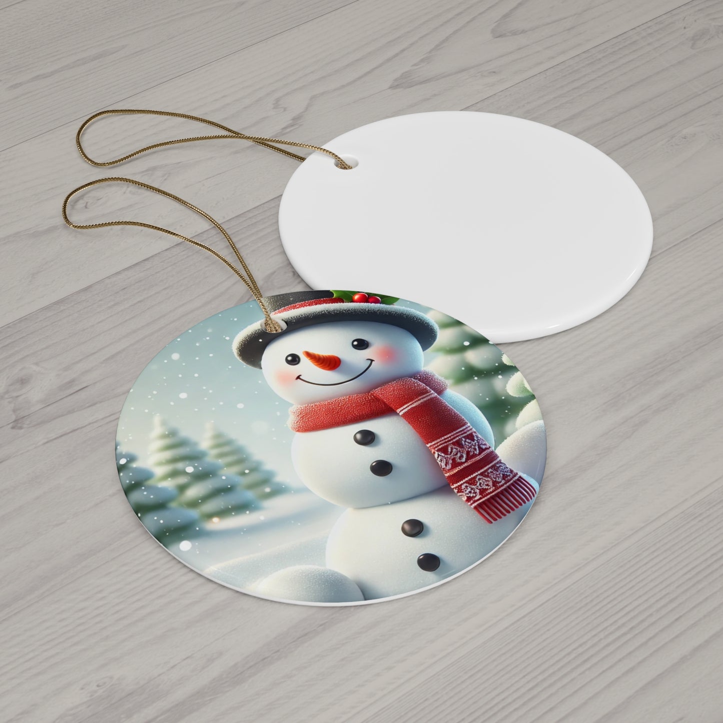 Snowman Ornament Christmas Decoration – Festive Holiday Figurine with Scarf & Hat, Perfect for Tree, Gift, or Winter Décor