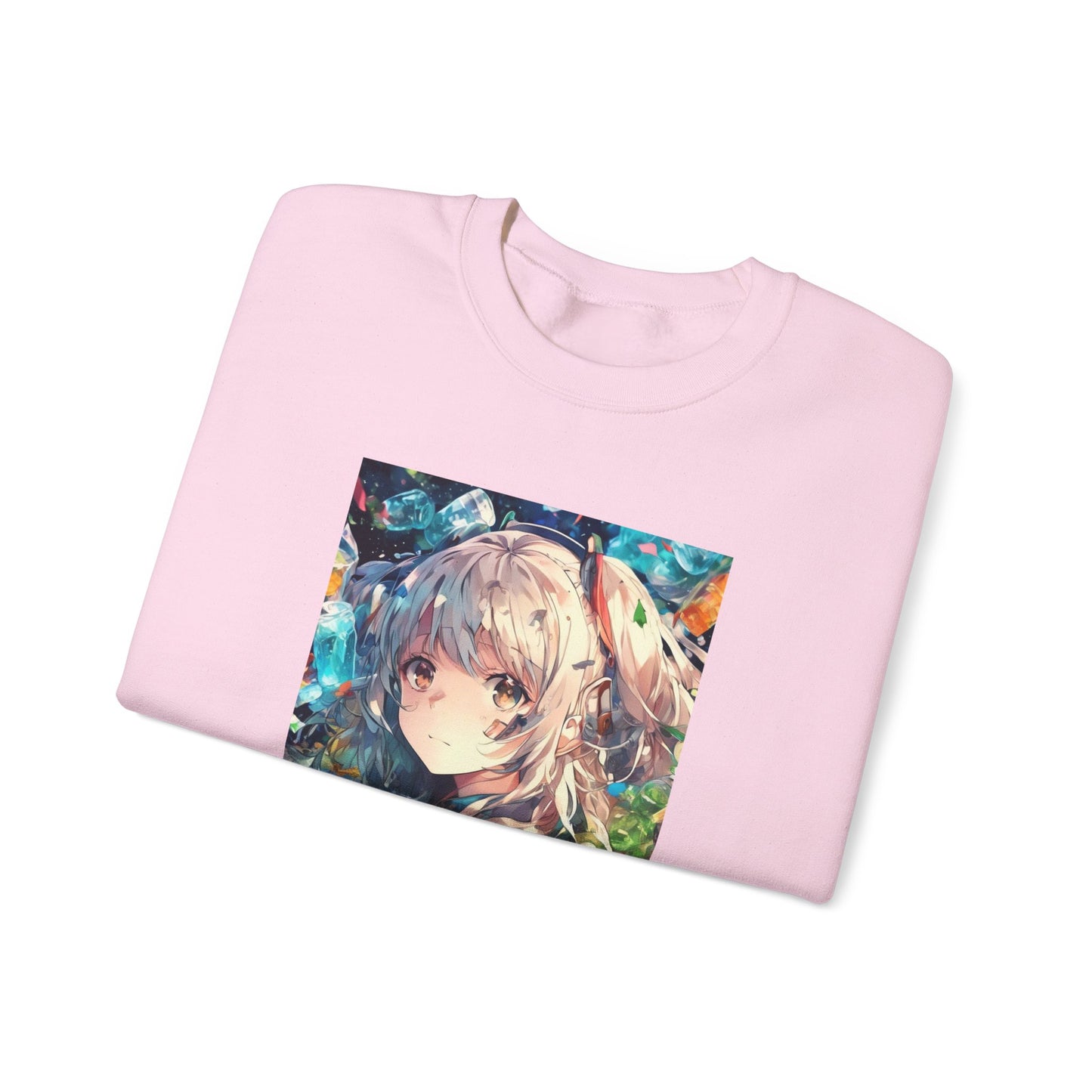 Crystal Bottle Anime Portrait Cozy Art Sweatshirt