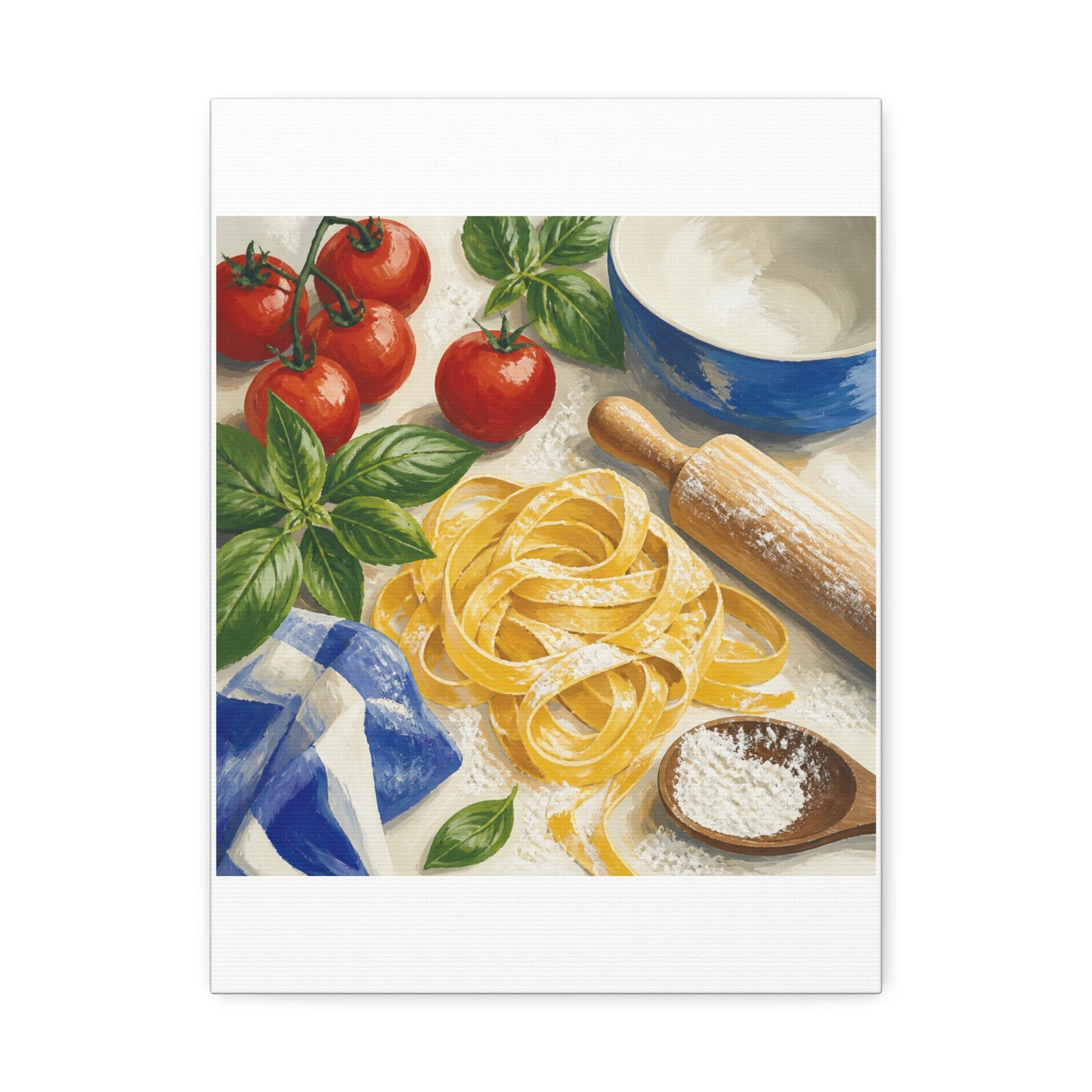 Fresh Pasta Making Kitchen Art Canvas Art