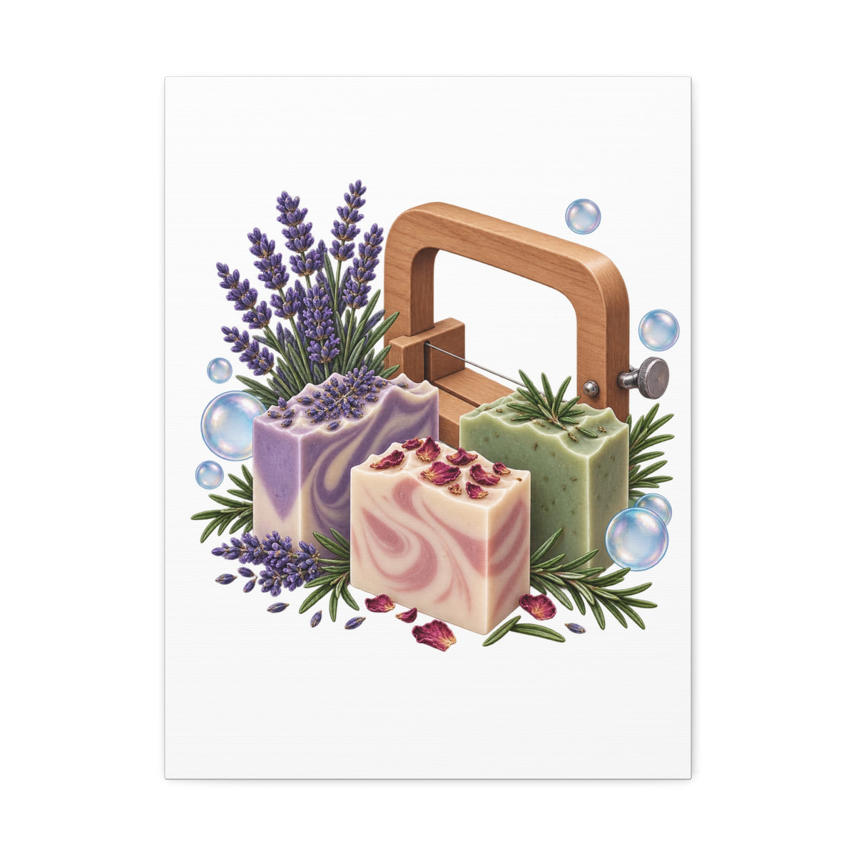 Botanical Soap Making Lavender and Herbs Canvas
