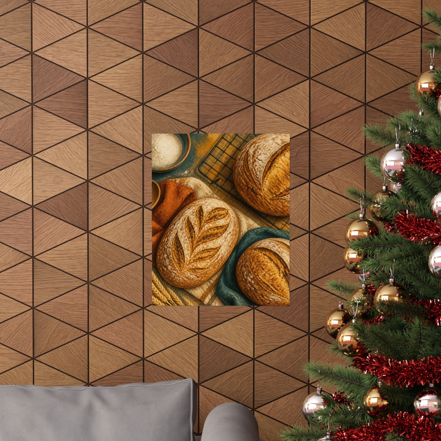 Artisan Bread Baking Still Life Poster