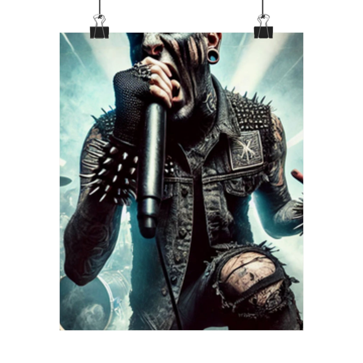 Punk Rock Vocalist Stage Energy Music Room Poster