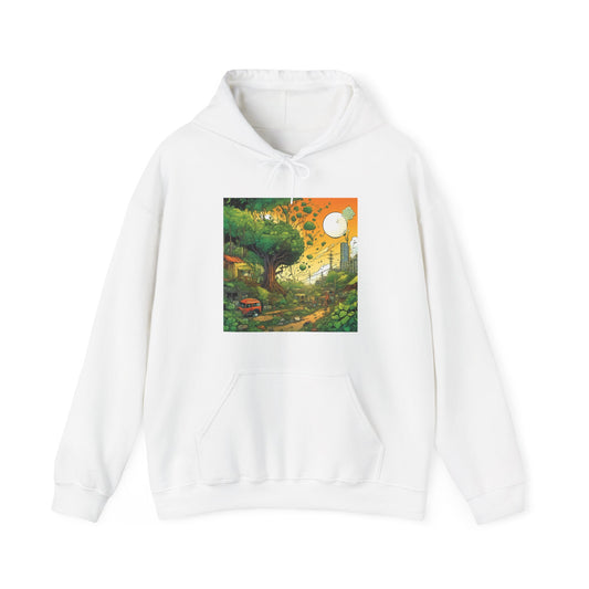 Cottage Road Landscape Nature Gift Art Hoodie