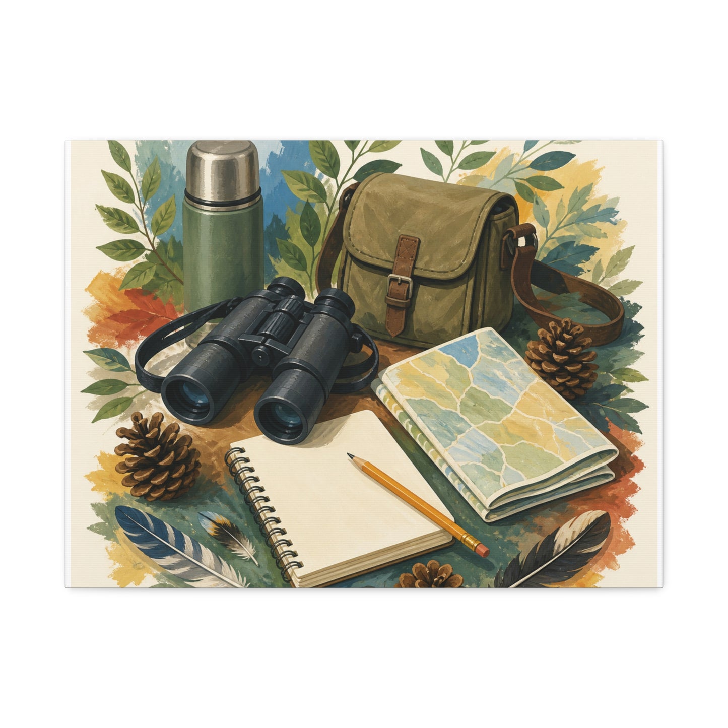 Peaceful Birdwatching Hobby Art Canvas Art