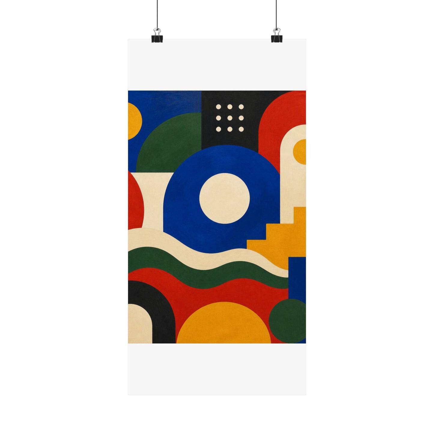 Bold Geometric Balance Abstract Art Poster