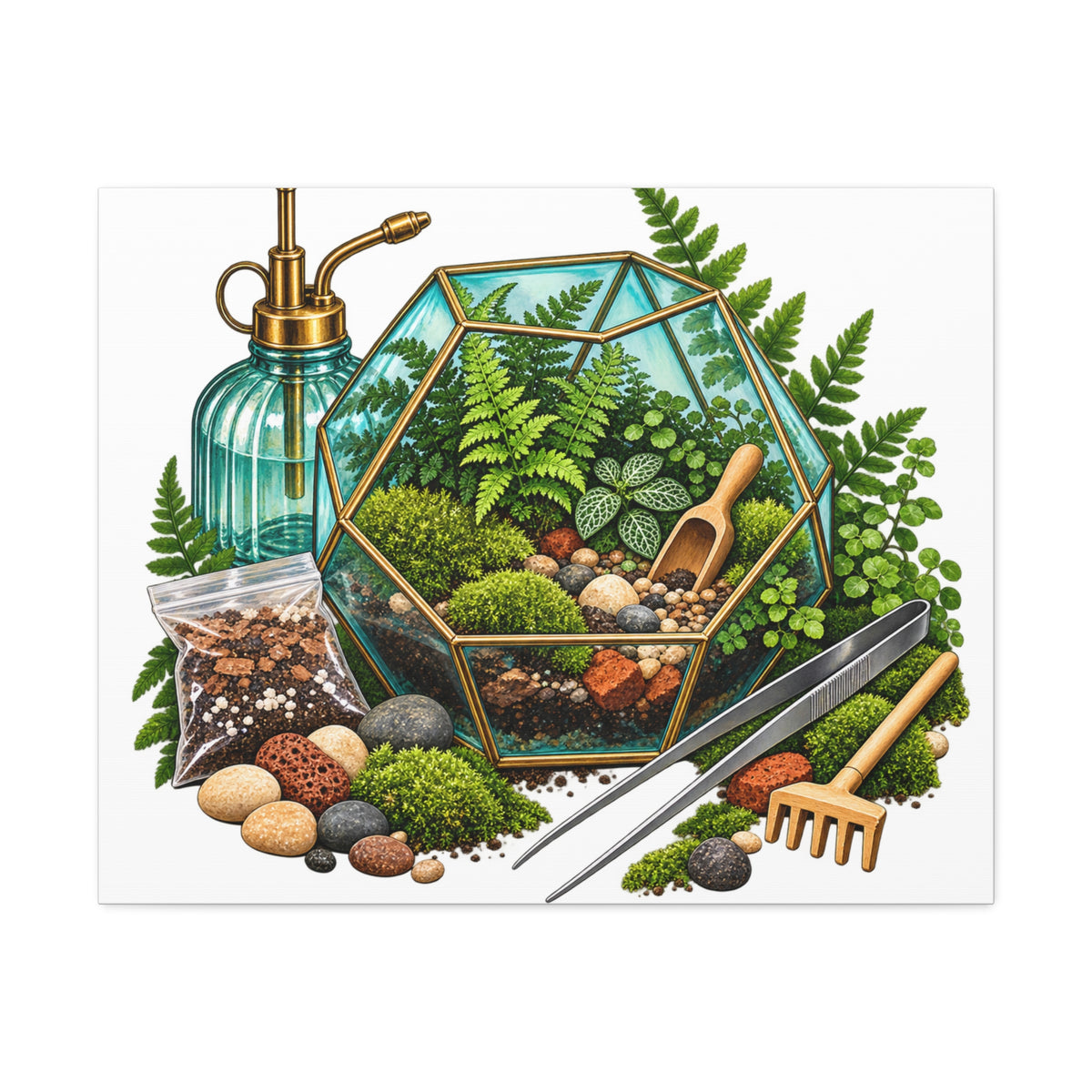 Fern Terrarium Building Workshop Canvas