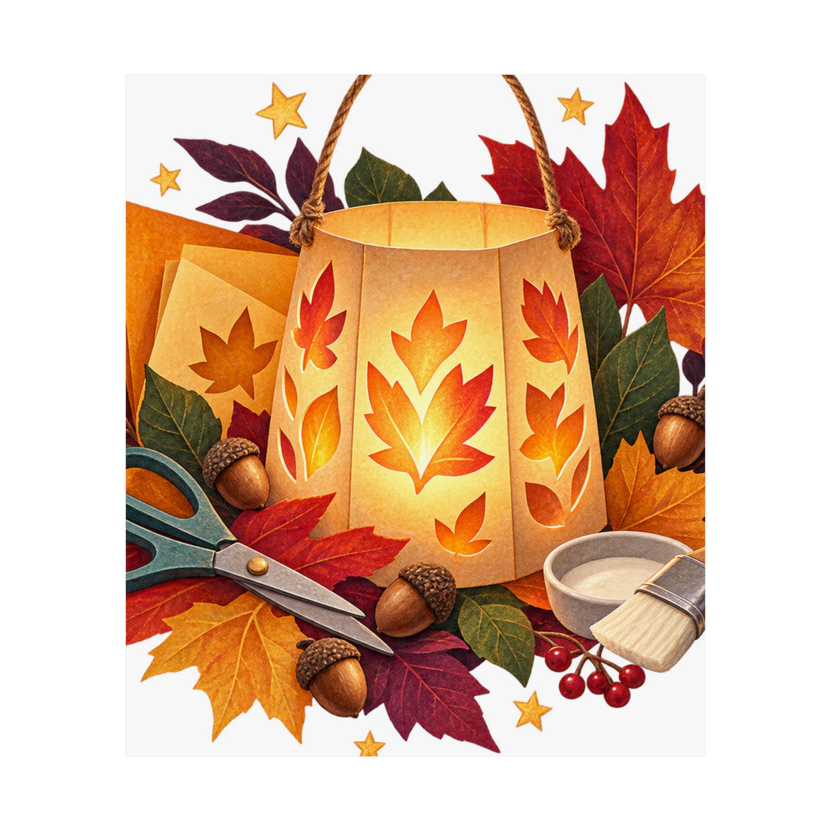 Autumn Lantern Making Workshop Poster