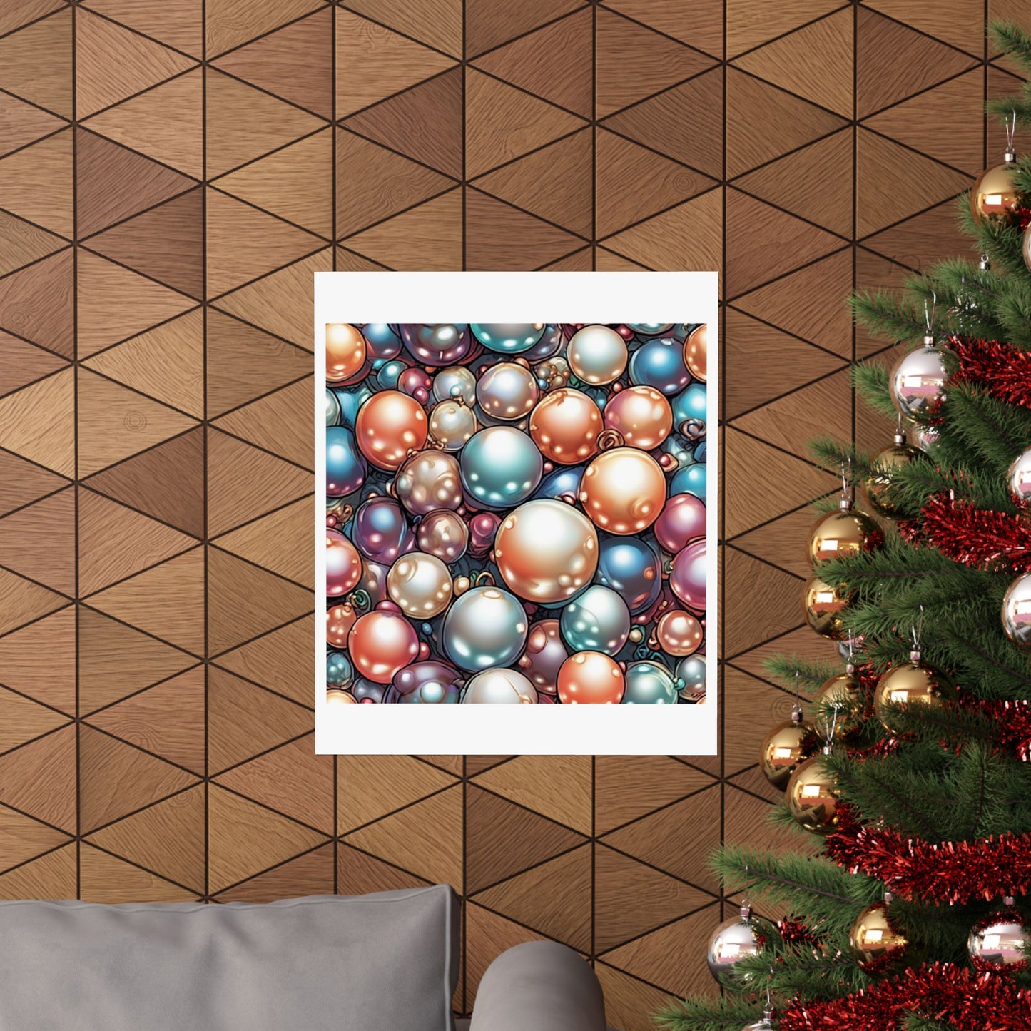 Glossy Orb Marble Abstract Gift Art Poster