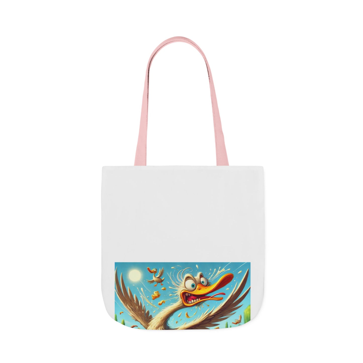 Chaotic Picnic Duck Funny Summer Canvas Tote Bag
