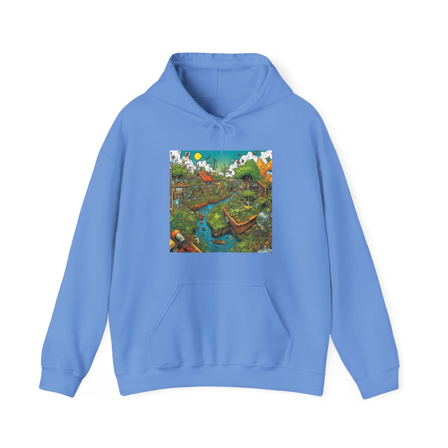 Whimsical Garden Stream Nature Gift Art Hoodie