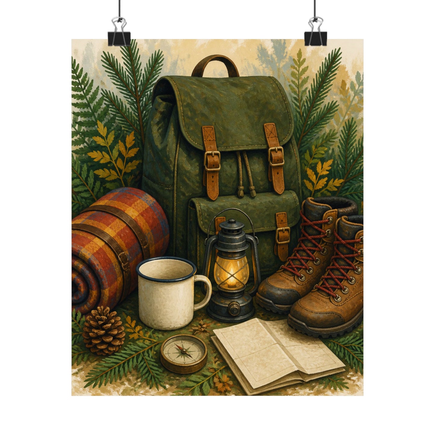 Generic Camping Gear Outdoor Adventure Poster