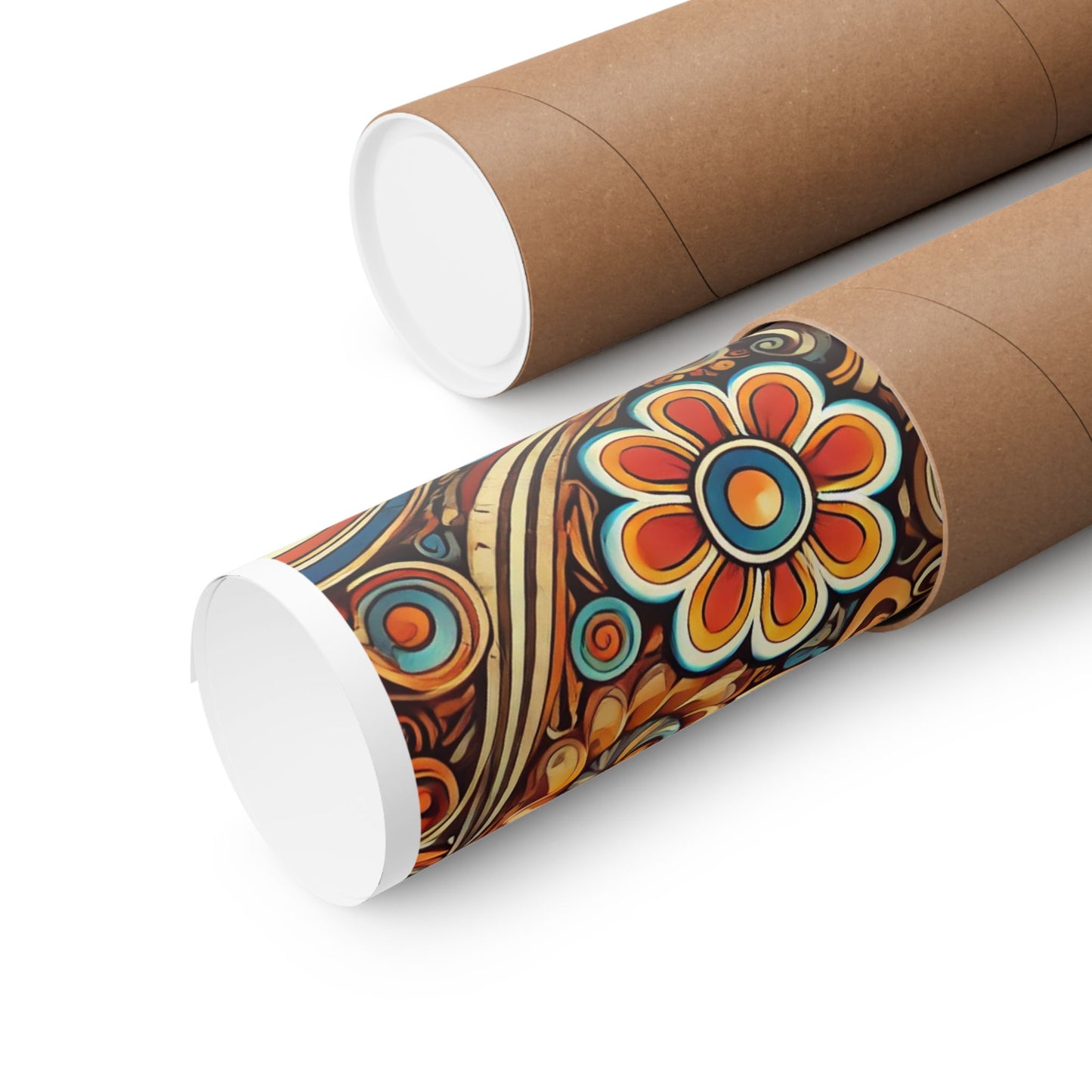 Ornate Abstract Floral Paisley Pattern Poster
