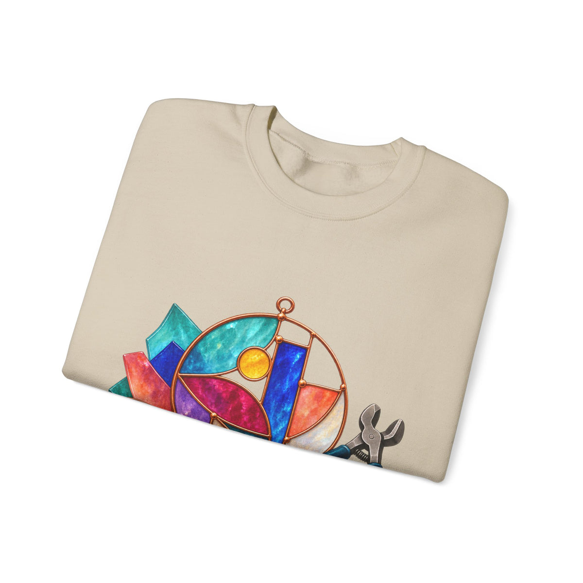 Abstract Stained Glass Suncatcher Workshop Sweatshirt