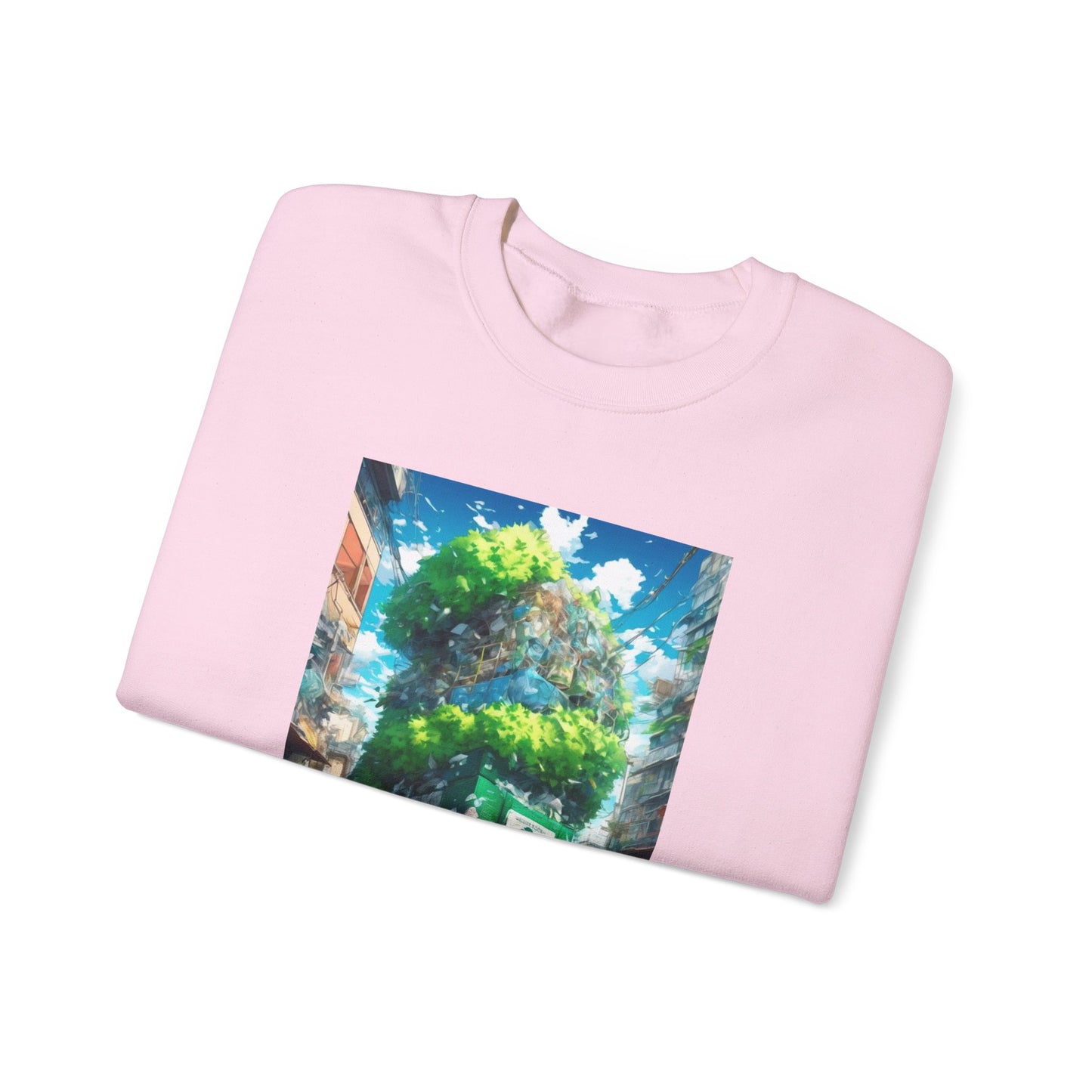 Urban Recycling Anime Friends Green City Sweatshirt