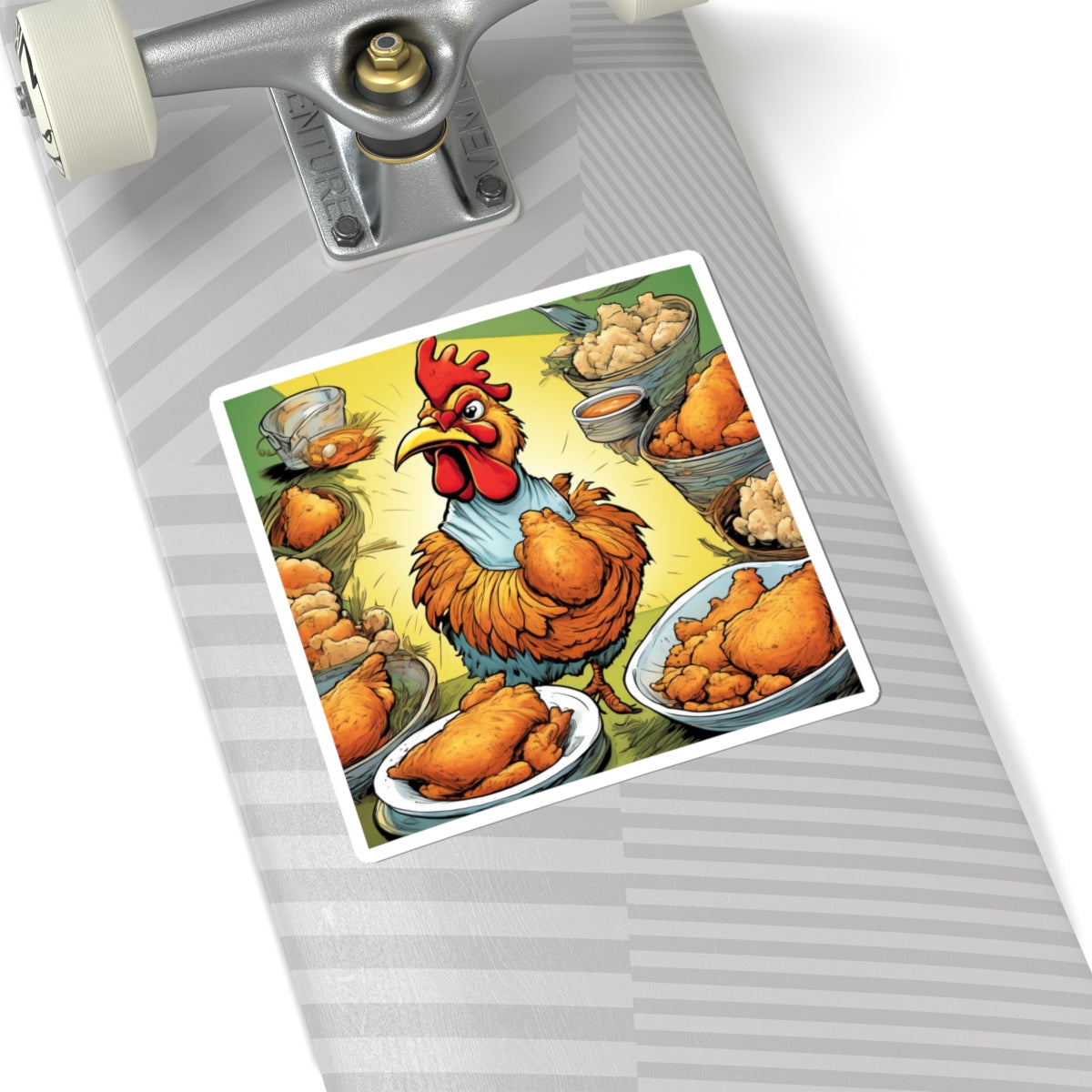 Funny Chicken Fried Food Comfort Food Art Sticker