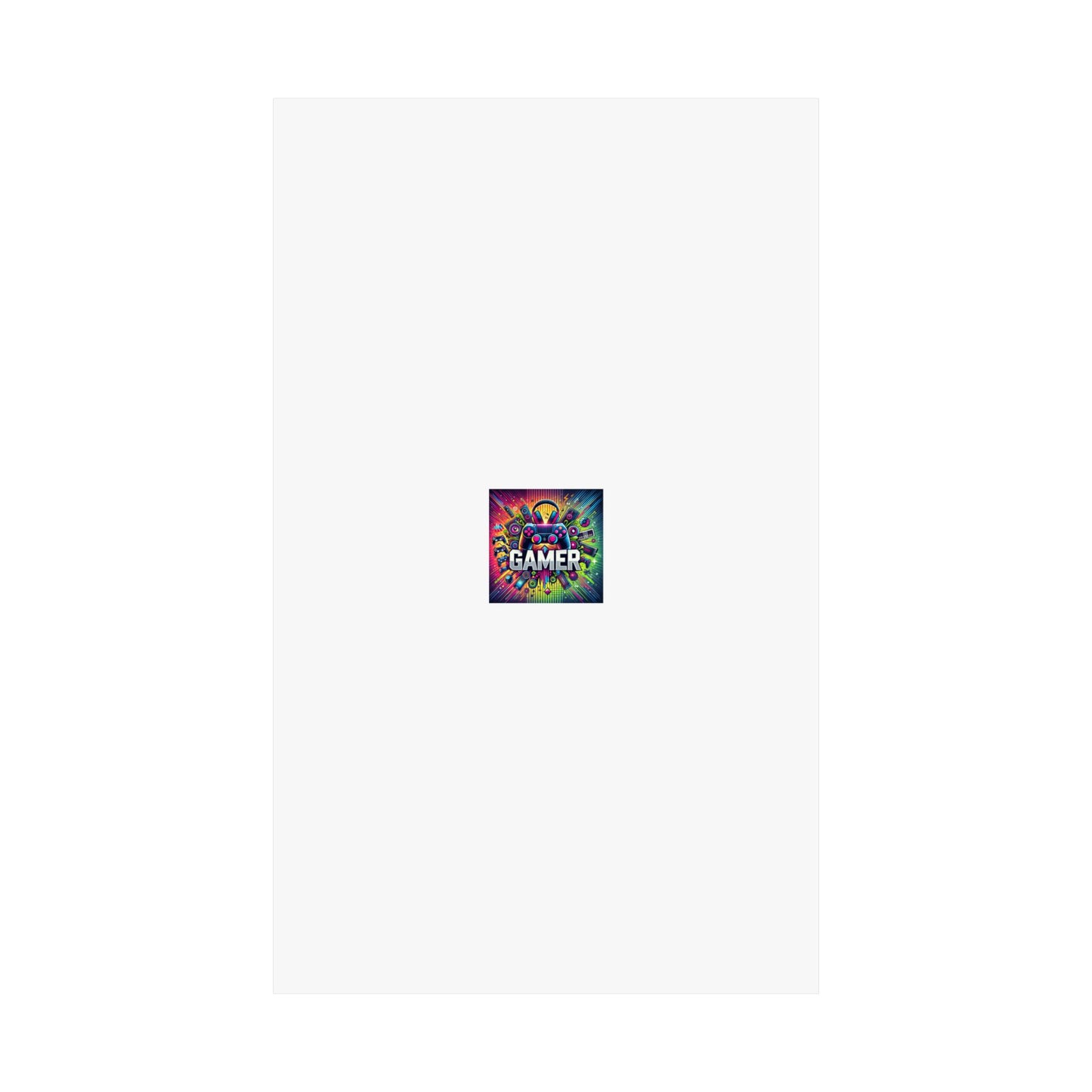Neon Gamer Energy Retro Arcade Gaming Wall Art Poster