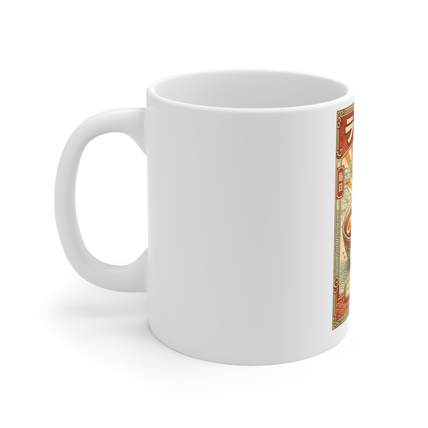 Vintage Ramen Bowl Illustration Mug