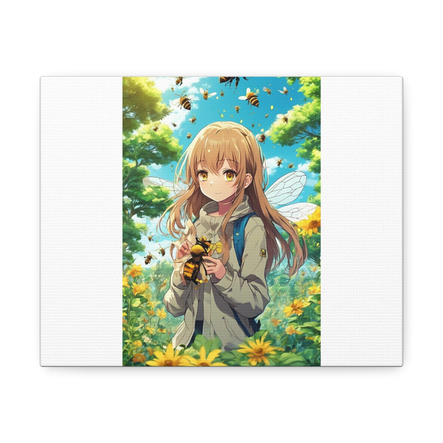 Bee Fairy Garden Anime Nature Art Canvas