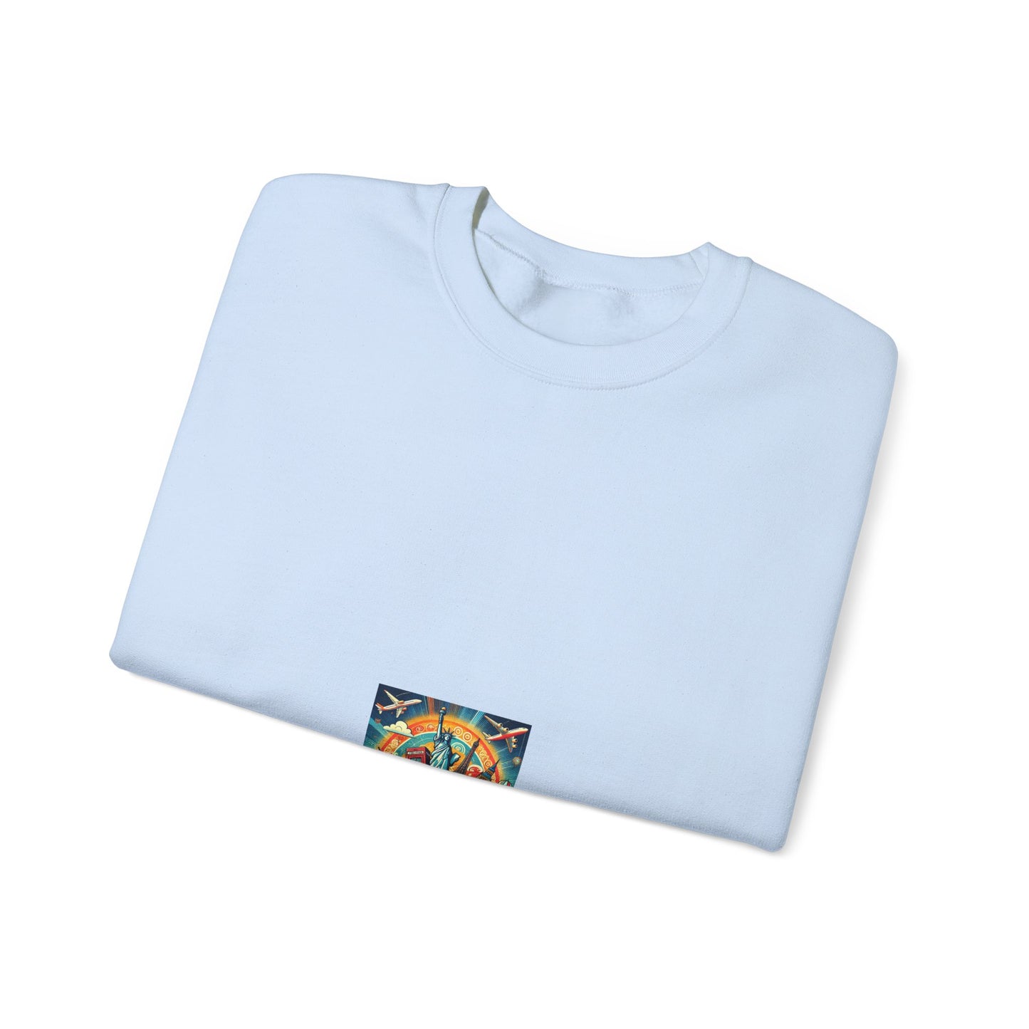 Global Landmark Adventure Collage Soft Travel Sweatshirt