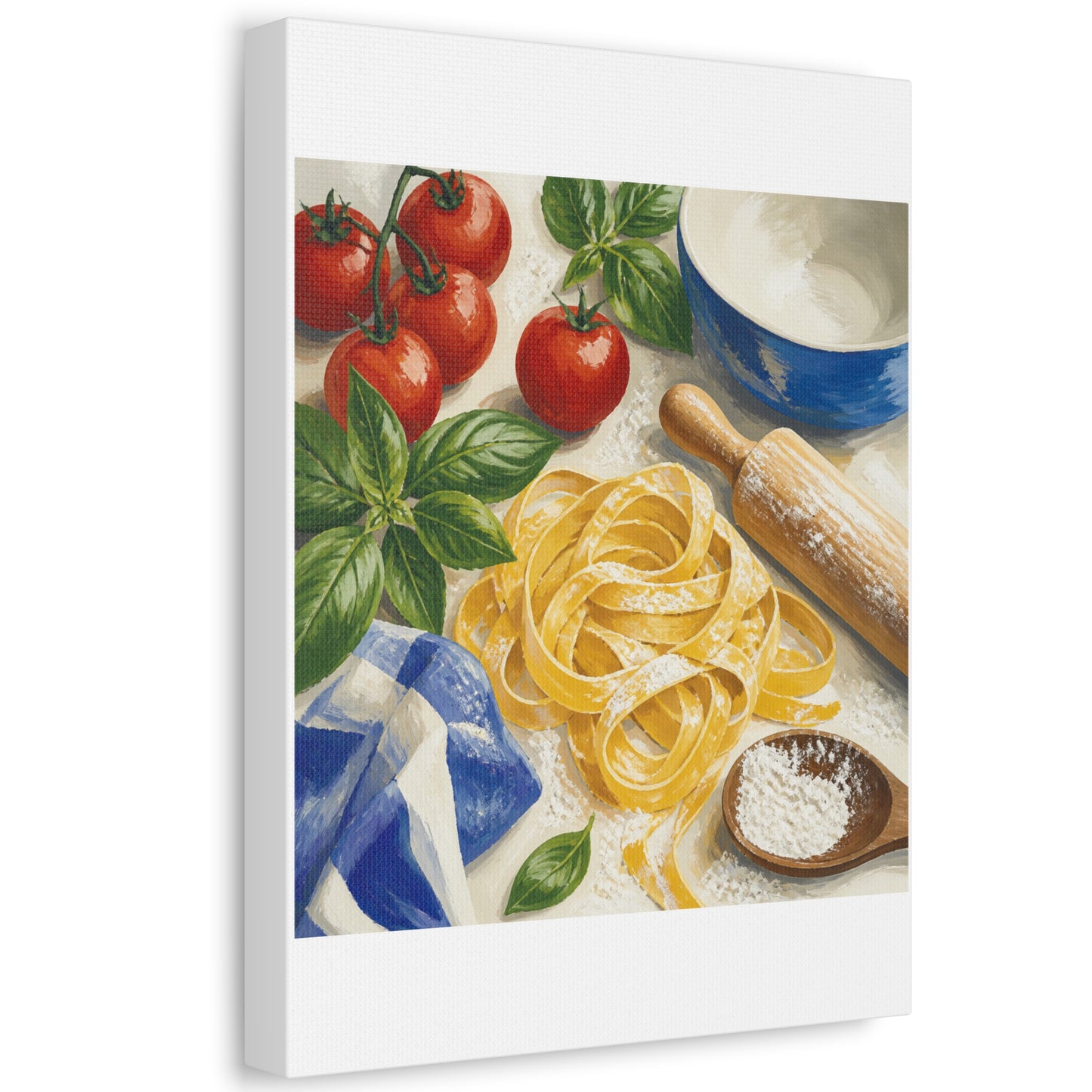 Fresh Pasta Making Kitchen Art Canvas Art