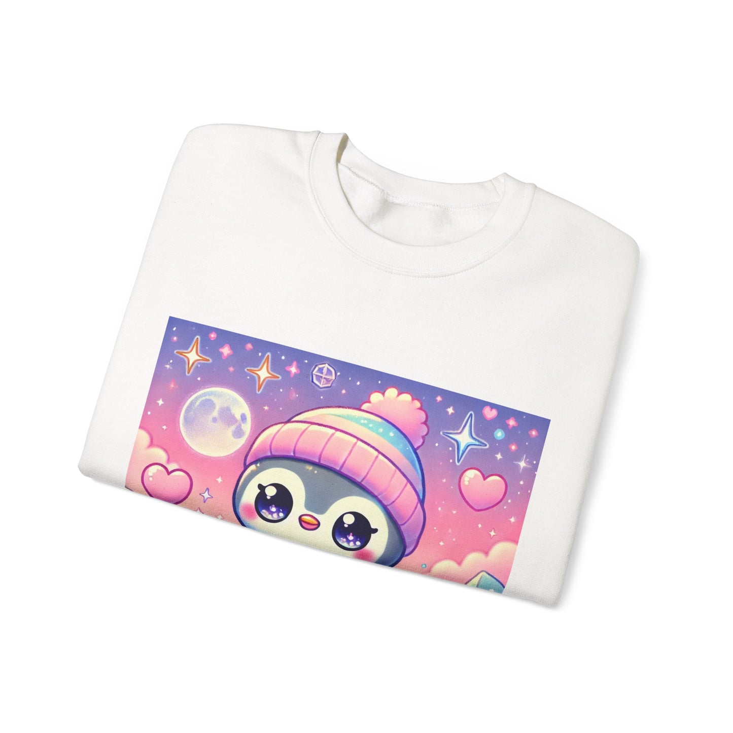 Cute Winter Penguin Ice Floe Kawaii Art Sweatshirt
